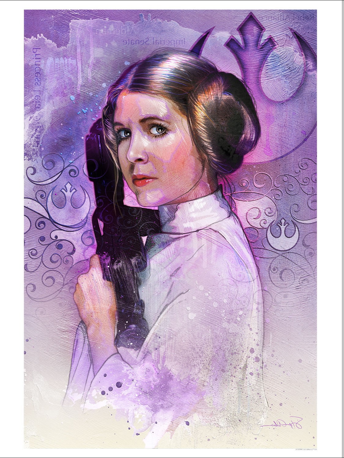 transfer print, headshot, contemplation, digital composite, hairstyle, portrait, Princess Leia, auto post production filter, beautiful woman, young adult, Phone HD Wallpaper