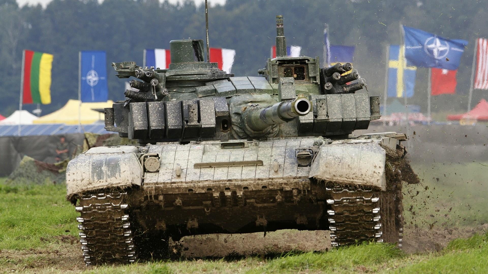 tank, ruined, day, nature, 1080P, flag, decline, field, military, damaged, land, nato alliance, transportation, army, old, no people, armored tank, aggression, HD Wallpaper