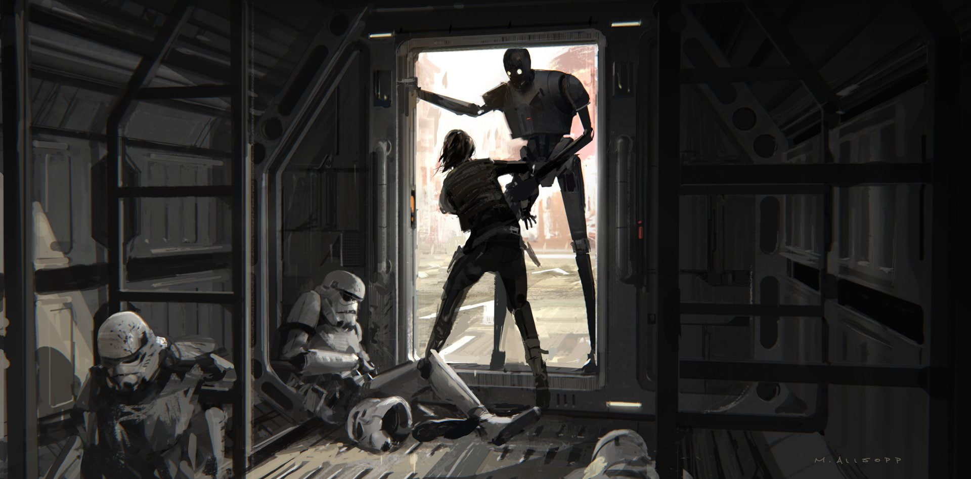 Star Wars, Jyn Erso, 1080P, Stormtrooper, Rogue One: A Star Wars Story, K-2SO, HD Wallpaper