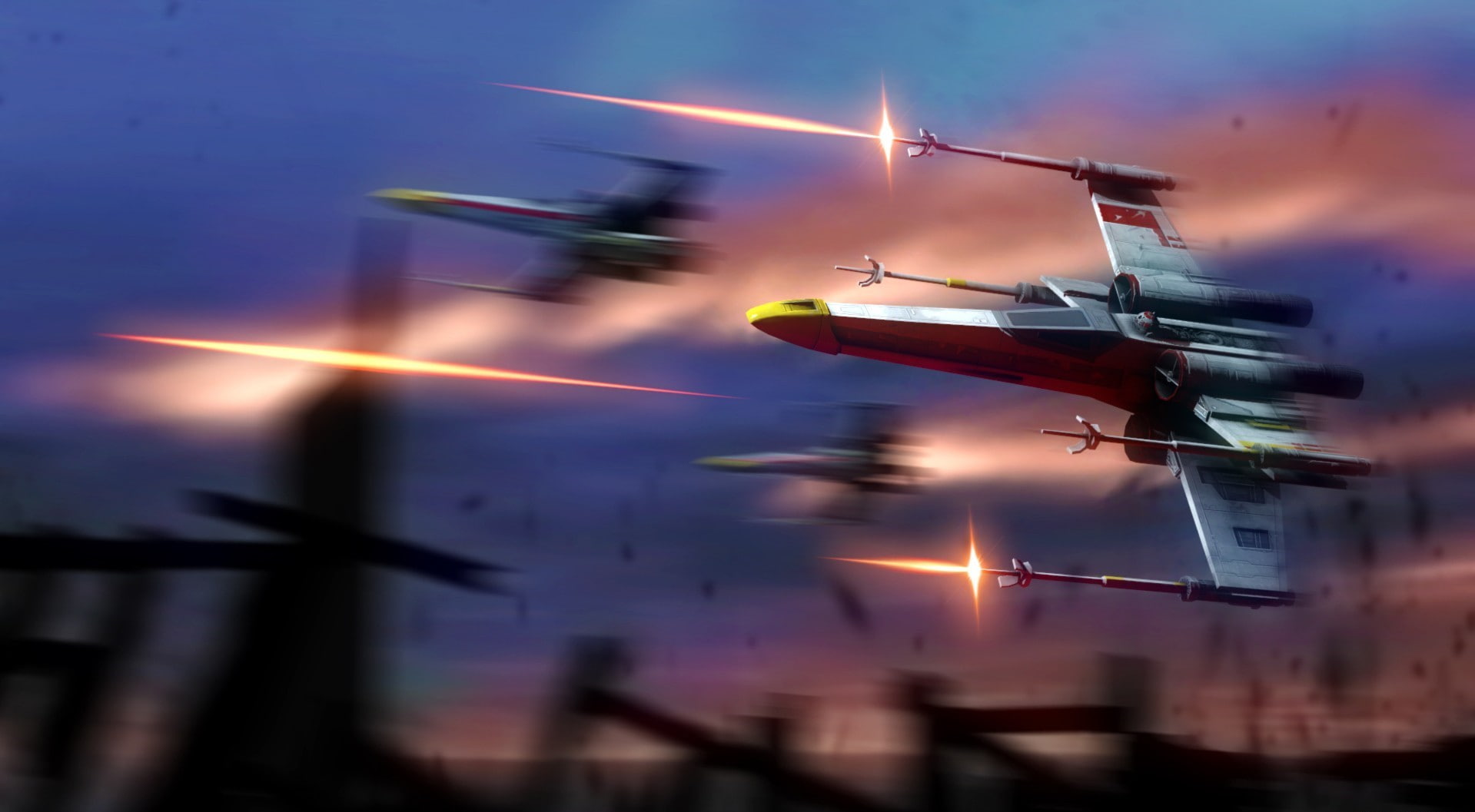 Star Wars, X-wing, artwork, 720P, HD Wallpaper