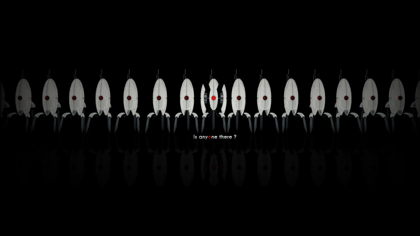 Portal (Video Game), Dark, Portal, Minimalist, Video Game, 720P, HD Wallpaper