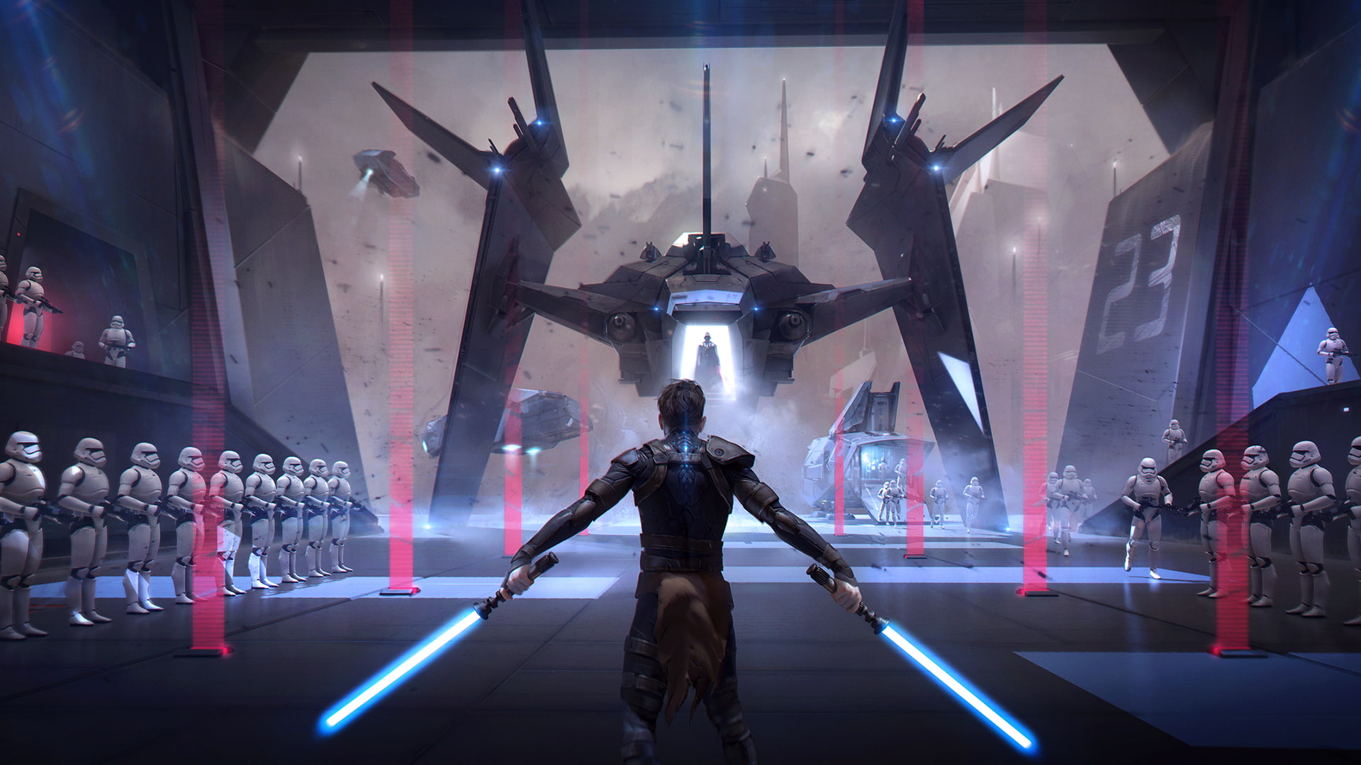 1080P, Sith, stormtrooper, Galactic Empire, Darth Vader, render, Star Wars, lightsaber, HD Wallpaper