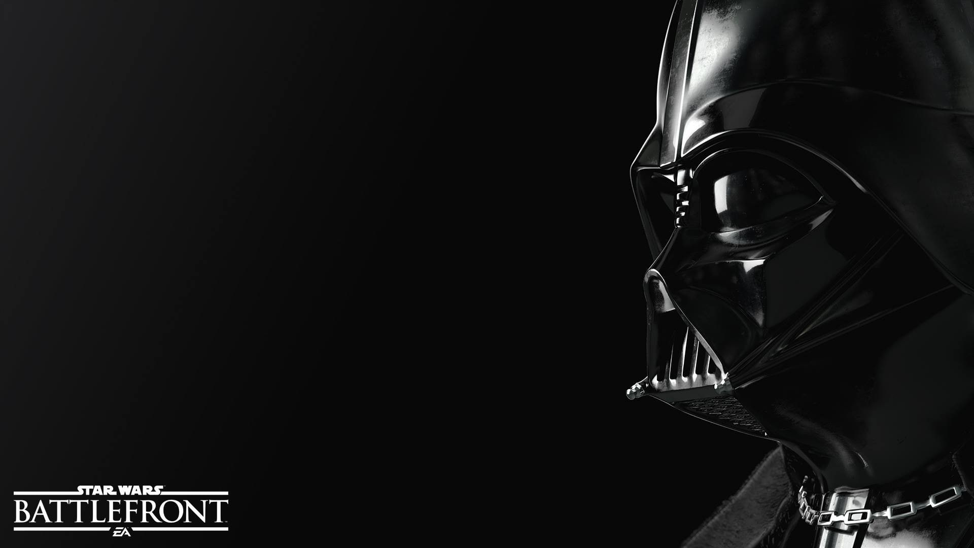 video games, black, Darth Vader, Sith, dark, Galactic Empire, simple background, 1080P, Star Wars: Battlefront, Star Wars, HD Wallpaper