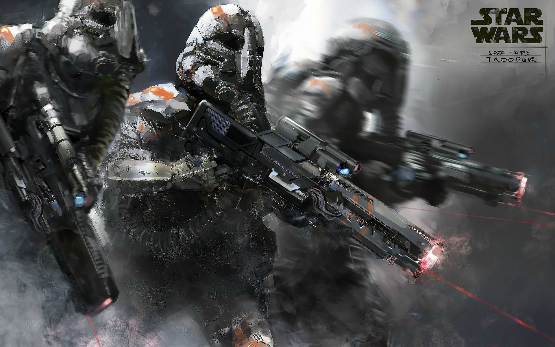 stormtrooper, 1080P, science fiction, artwork, Galactic Empire, Star Wars, HD Wallpaper