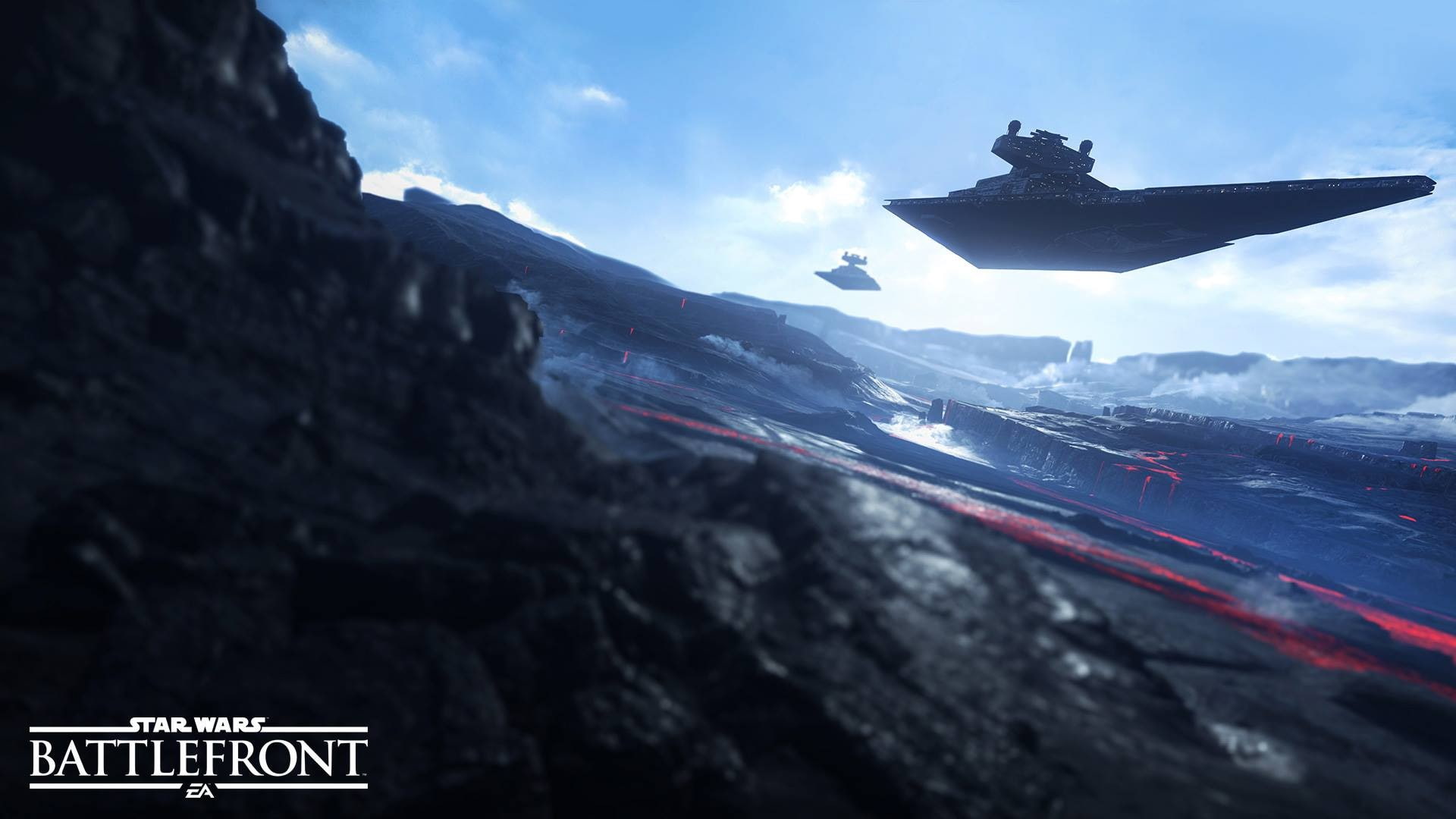 Star Wars, 1080P, Sullust, Star Wars: Battlefront, spaceship, Galactic Empire, video games, Star Destroyer, HD Wallpaper