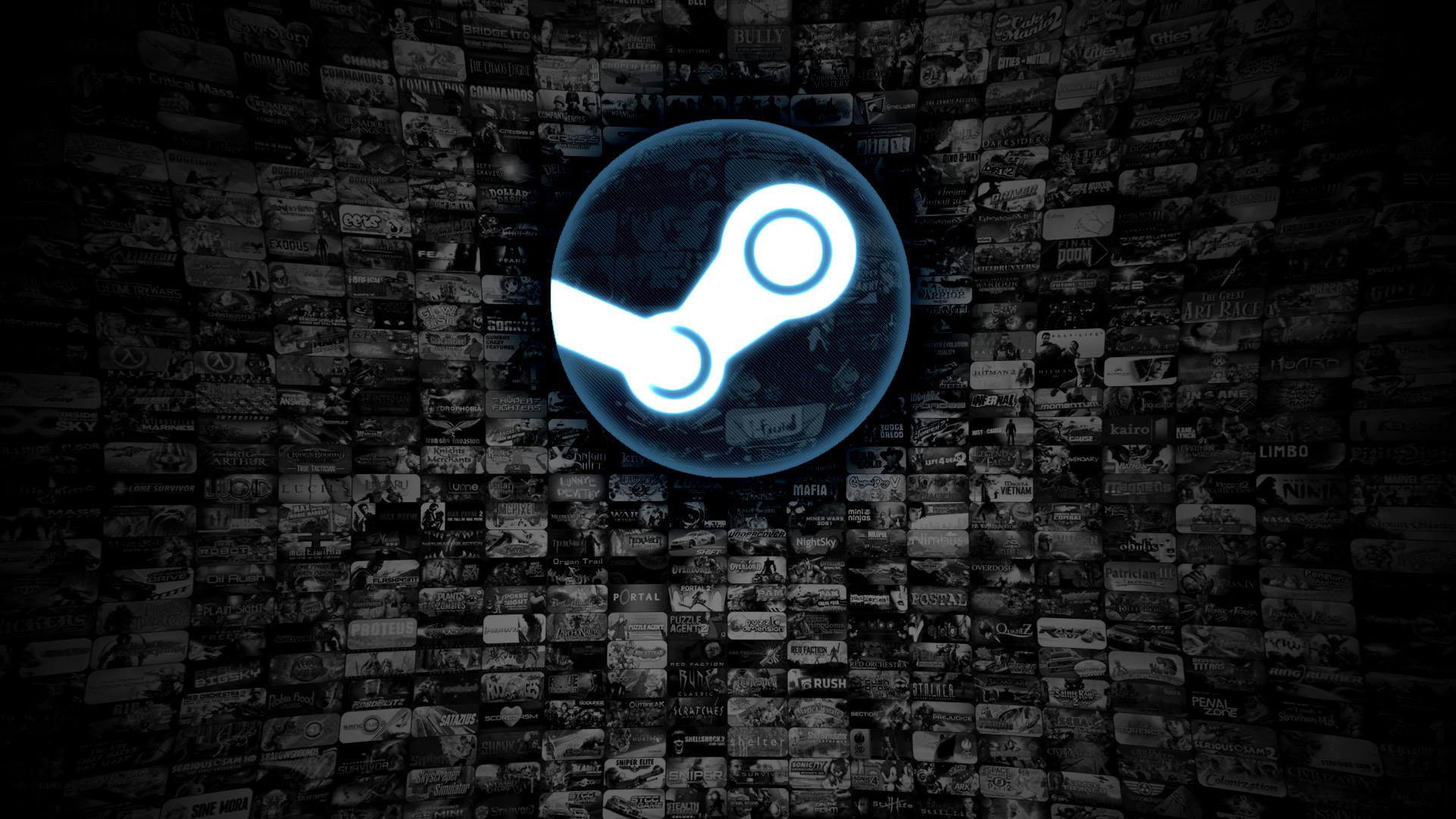 video games, logo, steam, hd, 1080P, HD Wallpaper