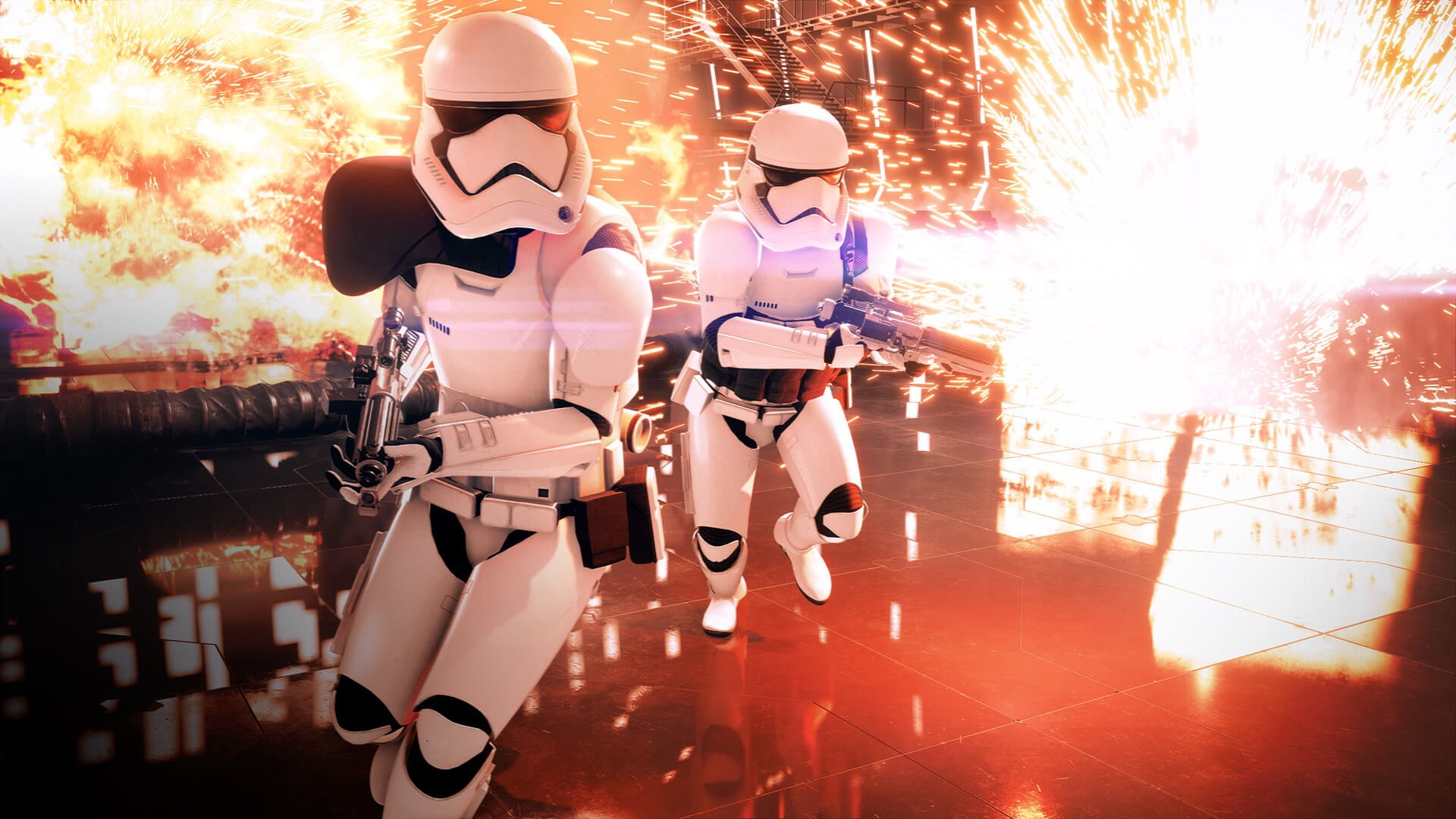 Star Wars Battlefront II, two people, sunlight, real people, helmet, nature, First Order Trooper, outdoors, adult, transportation, men, bicycle, holding, HD Wallpaper