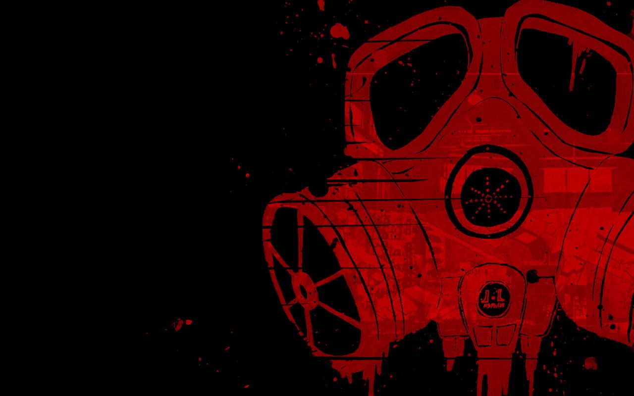 night, Sci Fi, dark, public transportation, Gas Mask, red, illuminated, black, sky, nature, respirator, 720P, car, illustration, transportation, mode of transportation, HD Wallpaper