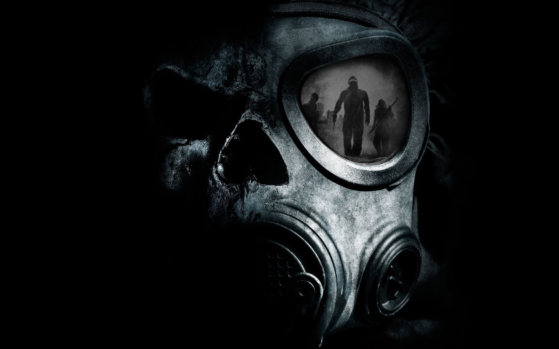 respirator, people, crazies, damaged, the film, 1080P, madmen, reflection, HD Wallpaper