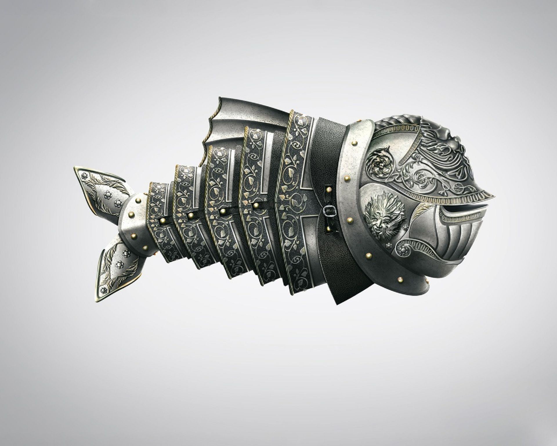 decor, creativity, metal, art and craft, no people, 1080P, minimalism, military, single object, protection, history, fish, human representation, architecture, HD Wallpaper