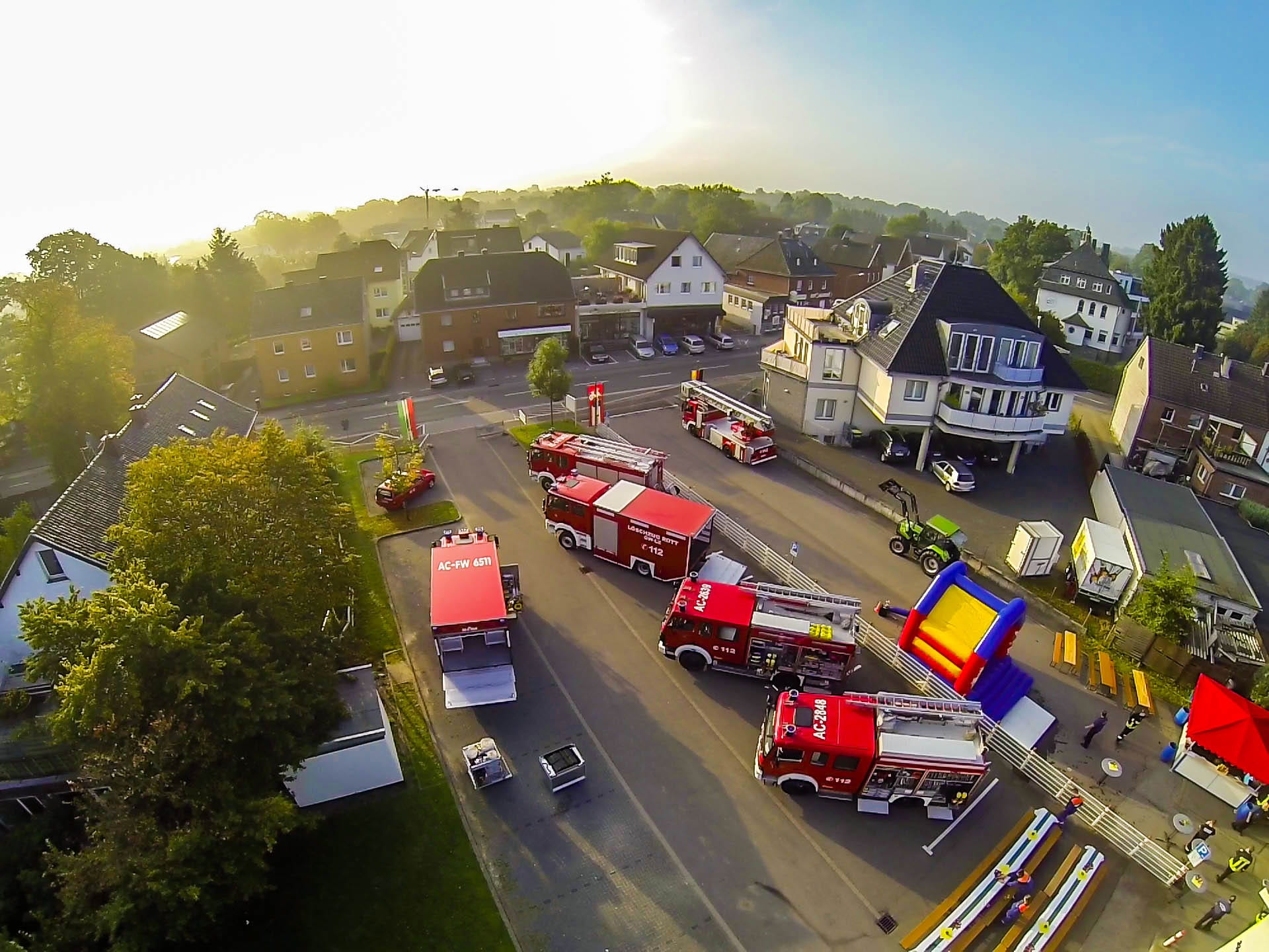 use, street, land vehicle, civil protection, nature, fire truck, motor vehicle, sky, outdoors, 1080P, transportation, high angle view, architecture, sunlight, HD Wallpaper