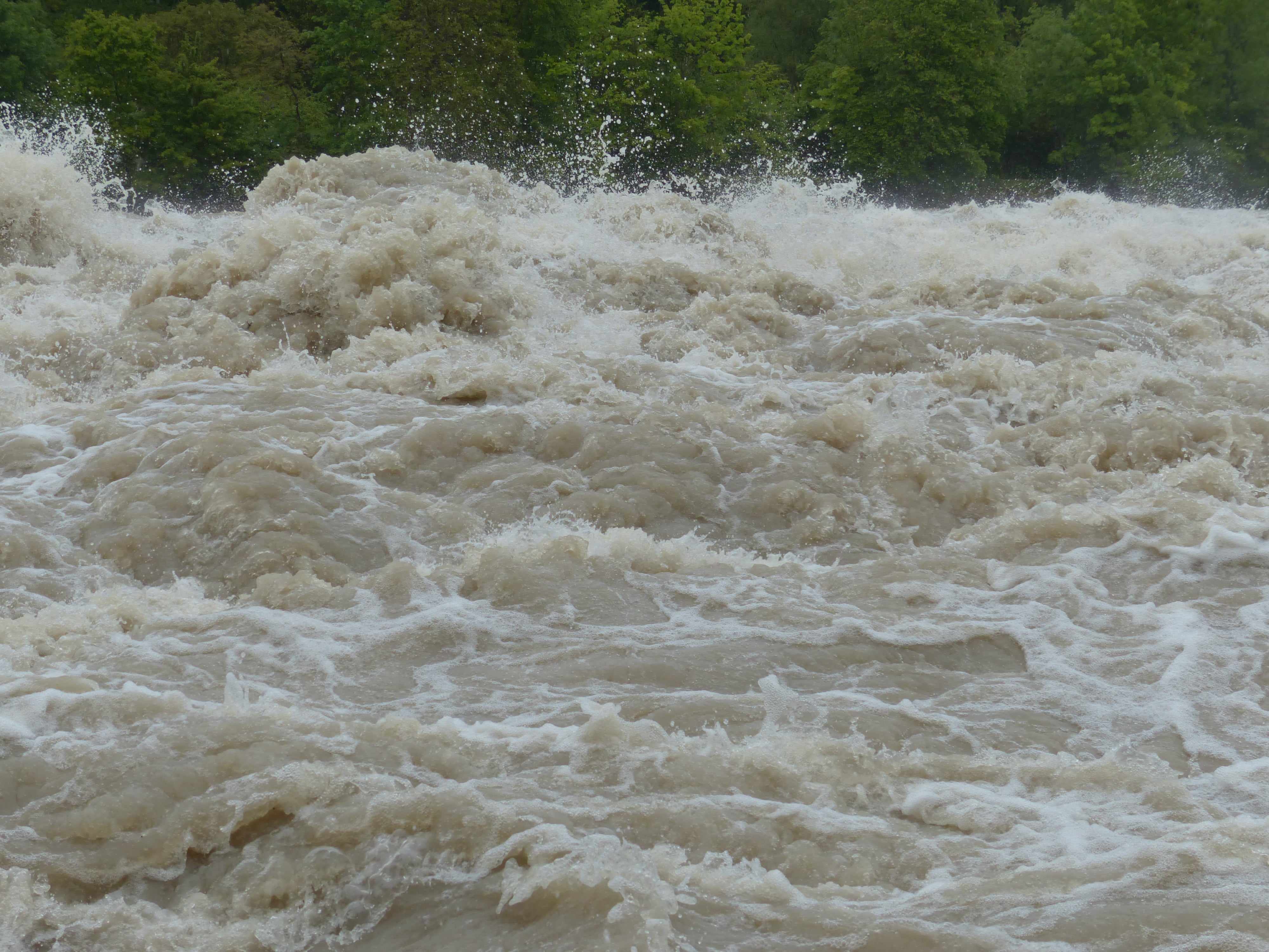 civil protection, motion, flowing water, cloudiness, river, spray, strudel, flood of the century, rainy weather, inject, rain, waterfront, storm, aquatic sport, HD Wallpaper