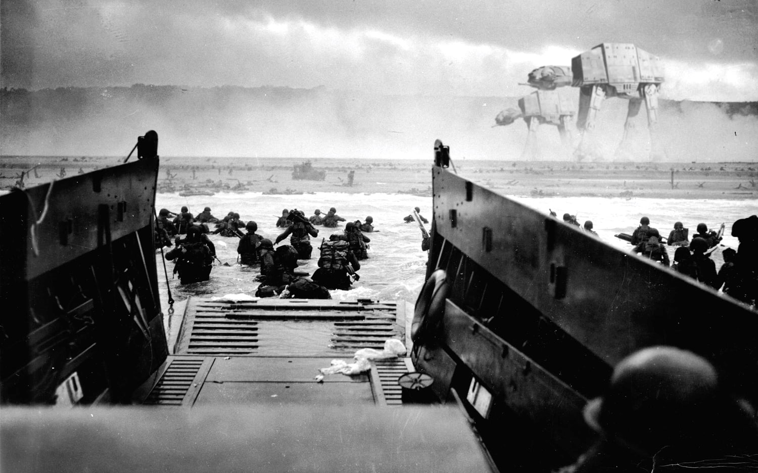 wars, atat, x, art, sea, games, Star Wars, star, video, hd, dday, 720P, HD Wallpaper