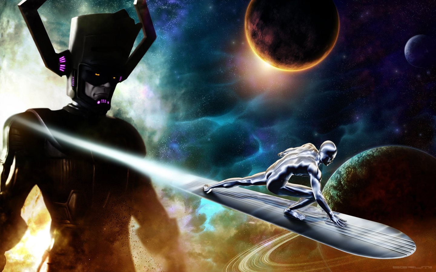720P, light - natural phenomenon, astronomy, nature, motion, futuristic, illuminated, star - space, science, helmet, space, human representation, Galactus, HD Wallpaper