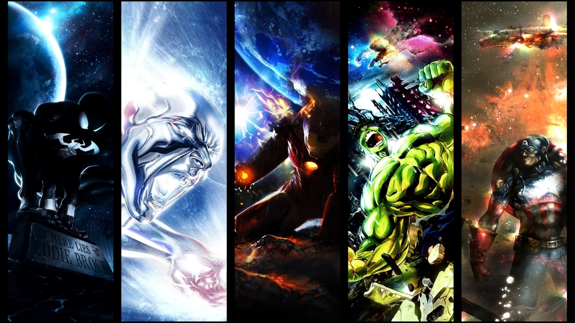 art, Hulk, avengers, transparent, Marvel Comics, choice, night, multi colored, 1080P, male likeness, panels, glowing, female likeness, dark, light - Natural Phenomenon, HD Wallpaper