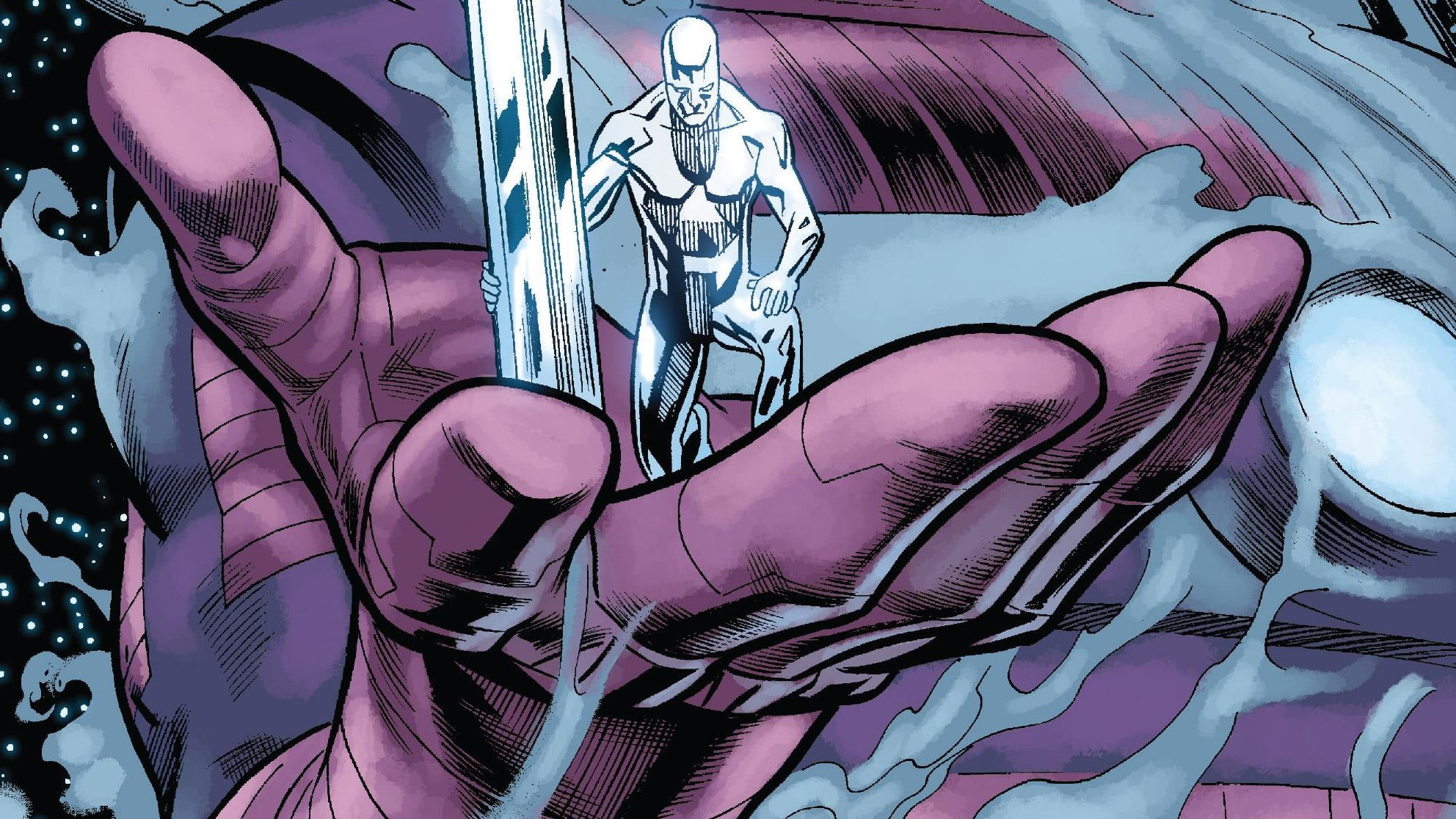 Silver Surfer, Marvel Comics, comic art, comic books, comics, Galactus, 1080P, HD Wallpaper