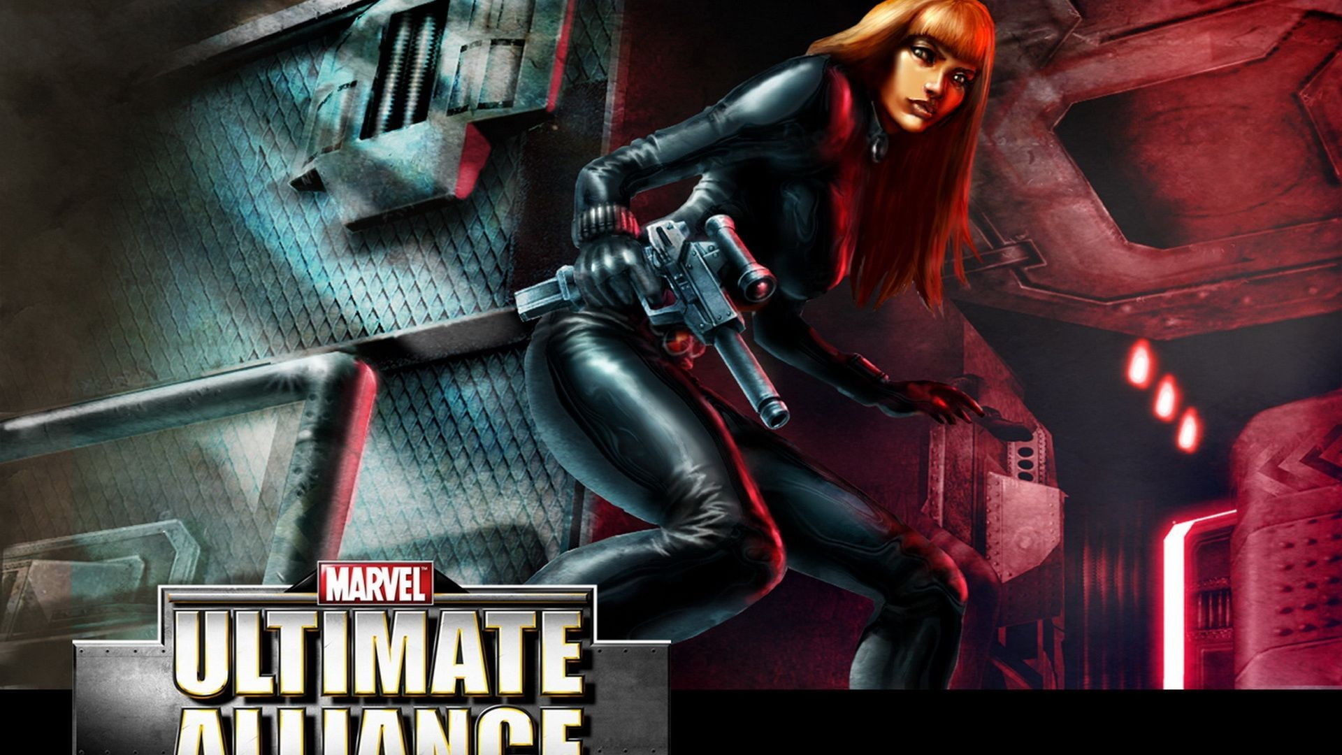 redhead, Black Widow, gun, 1080P, Superheroines, Ultimate Alliance, HD Wallpaper