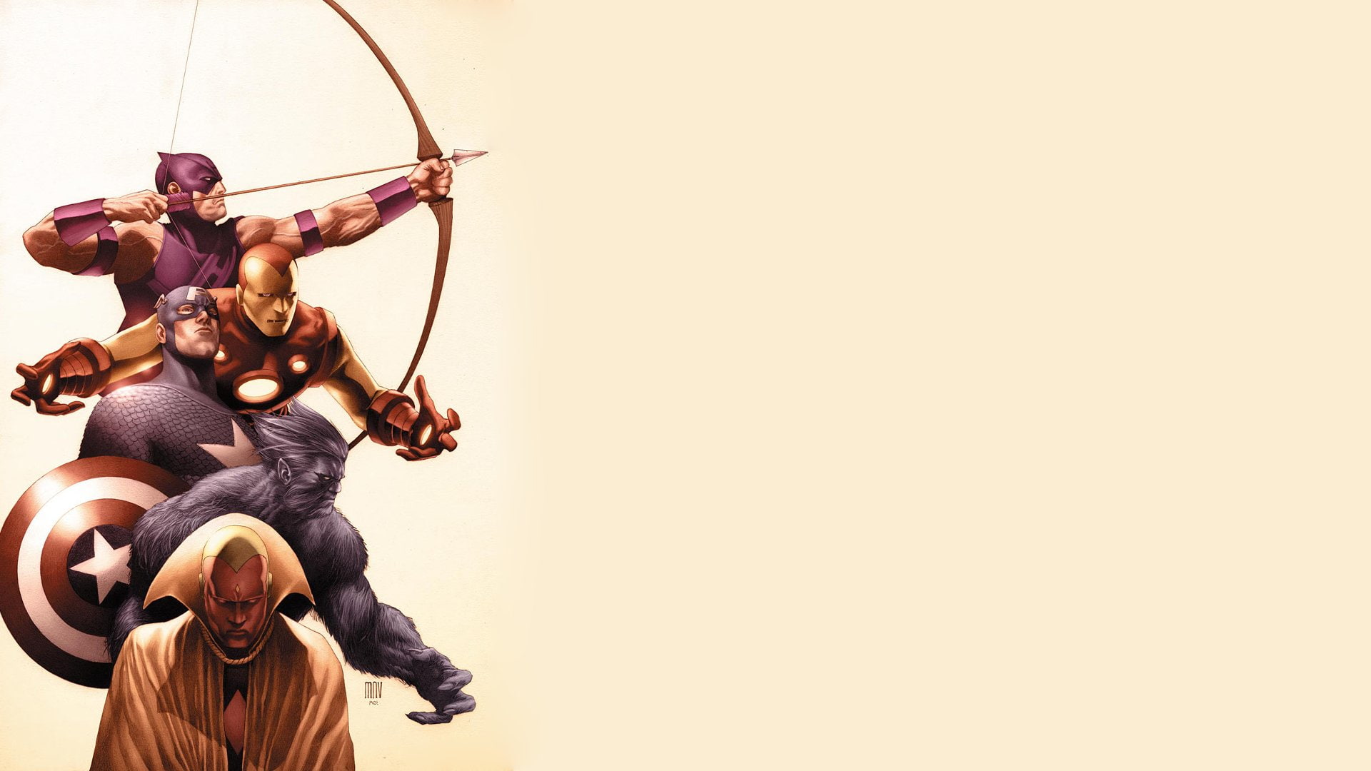 Ultimate Alliance, Iron Man, Hawkeye, 1080P, Beast (Marvel Comics), Captain America, Comics, HD Wallpaper