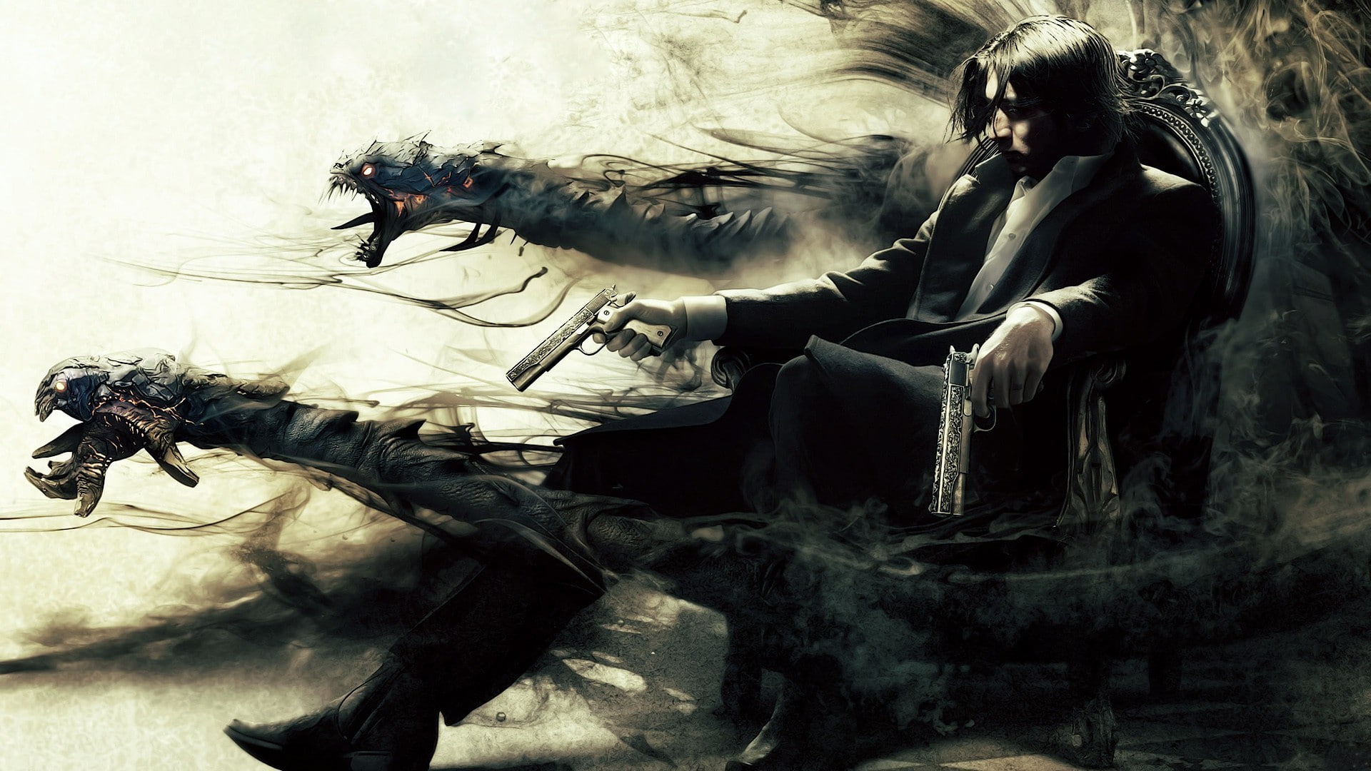 guns, video game, 1080P, man, video, darkness, the darkness 2, game, HD Wallpaper