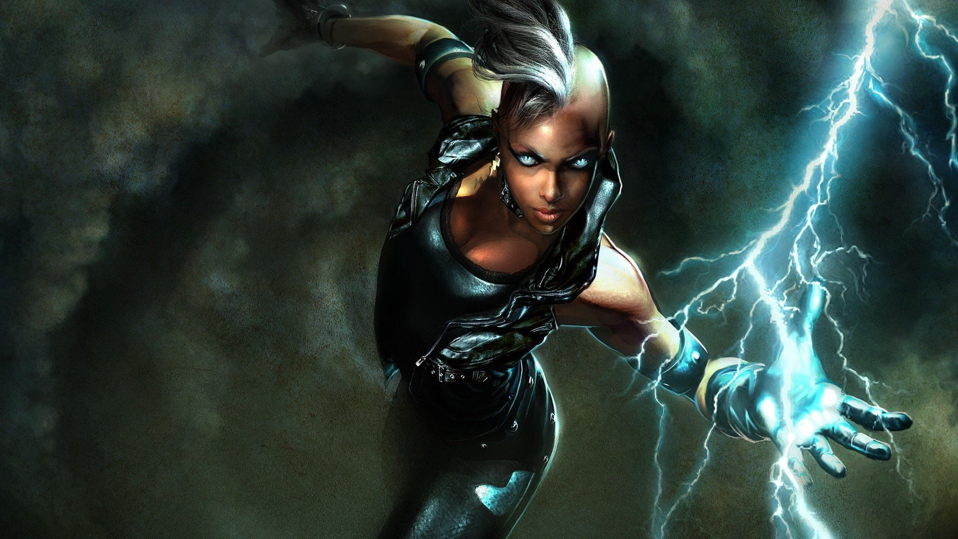 1080P, fantasy, alliance, comics, x men, lightning, marvel, character, storm, art, digital, ultimate, HD Wallpaper