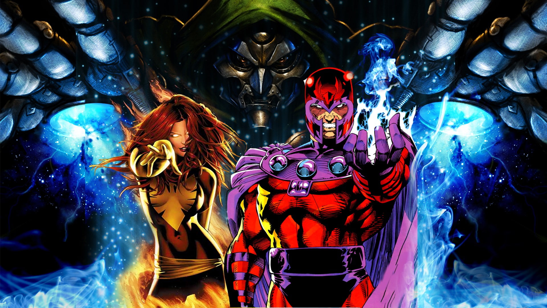 magneto, doctor, marvel, hd, 1080P, phoenix, doom, cartoon/comic, HD Wallpaper