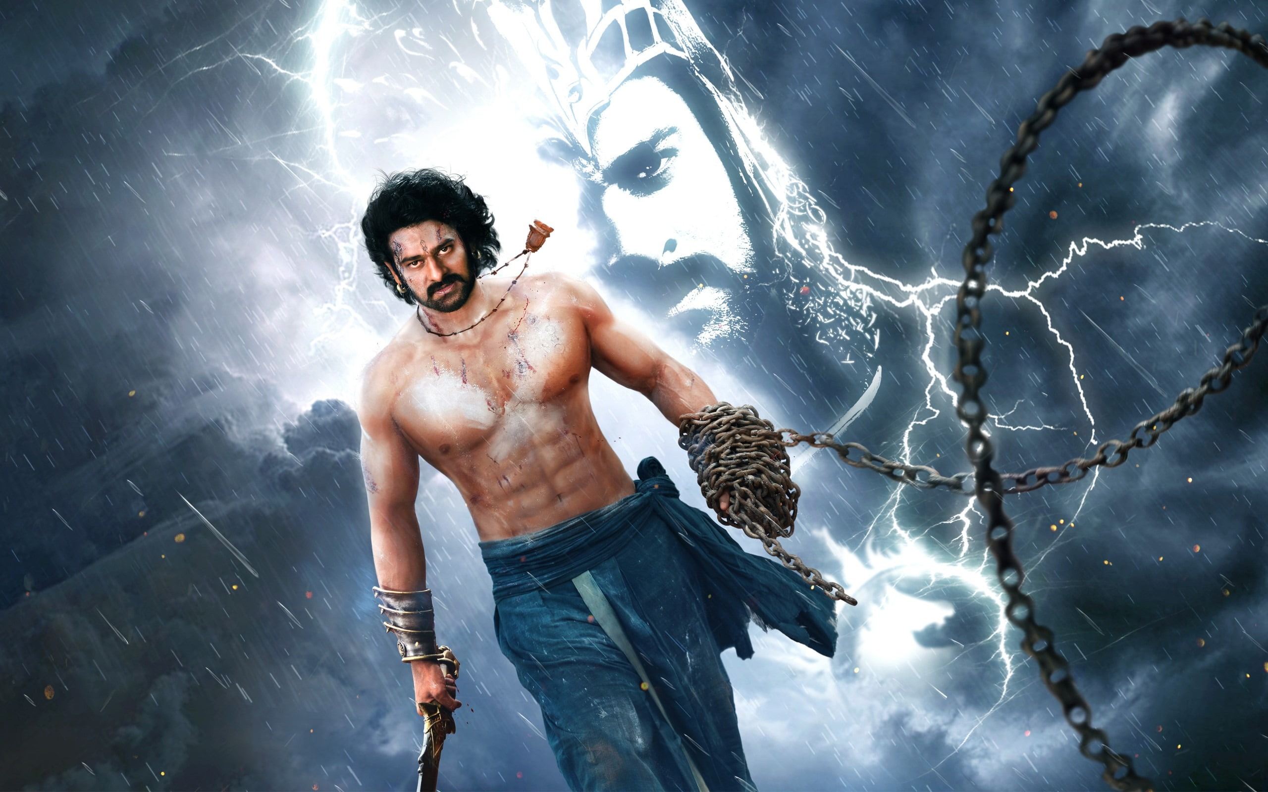 young adult, prabhas, one person, standing, real people, leisure activity, young men, 2K, nature, front view, w, mid adult, adult, shirtless, three quarter length, HD Wallpaper