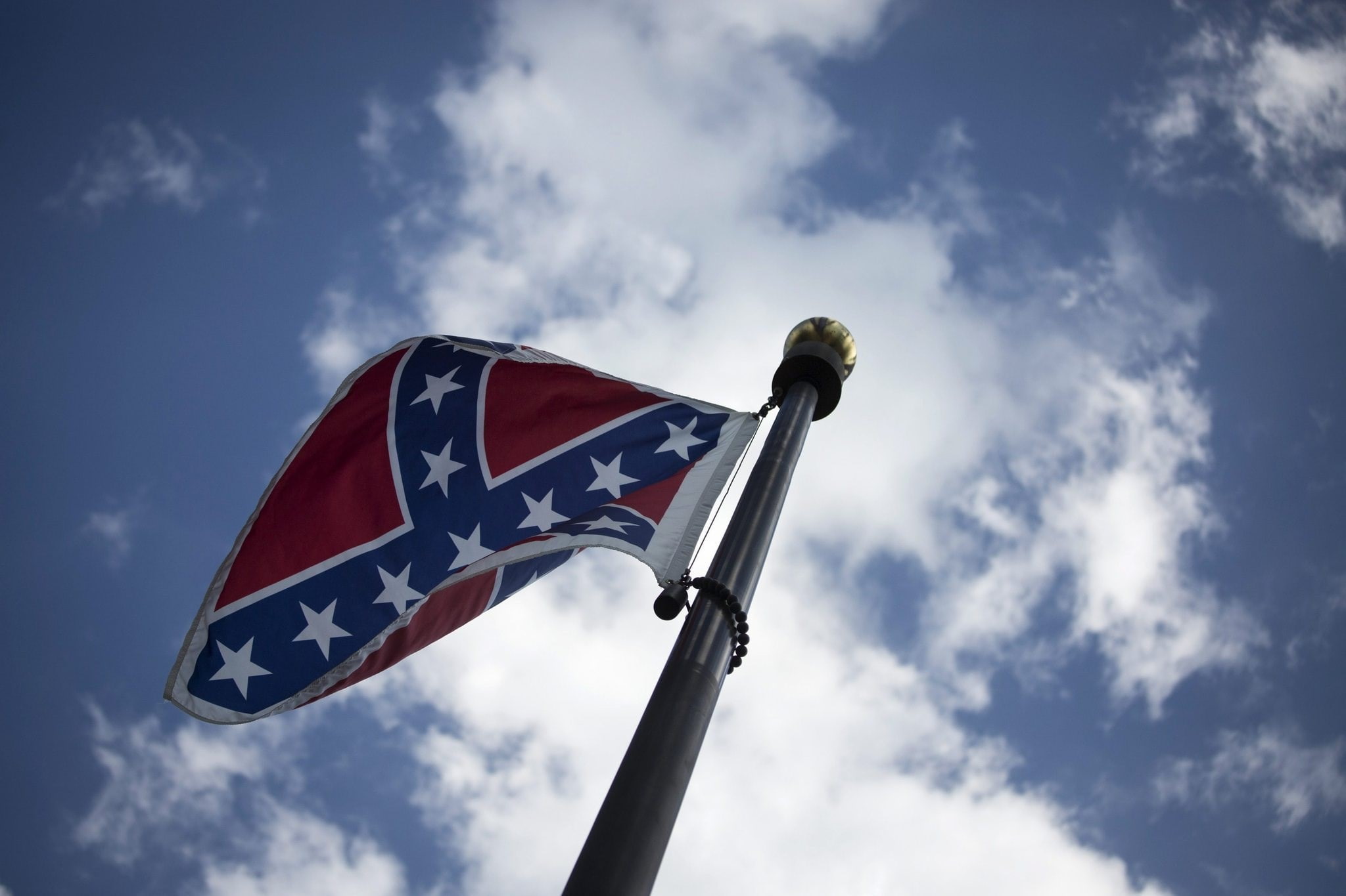 patriotism, flag, symbol, shape, outdoors, sky, pole, communication, nature, wind, environment, 1080P, blue, low angle view, confederate flag   and screensavers, HD Wallpaper