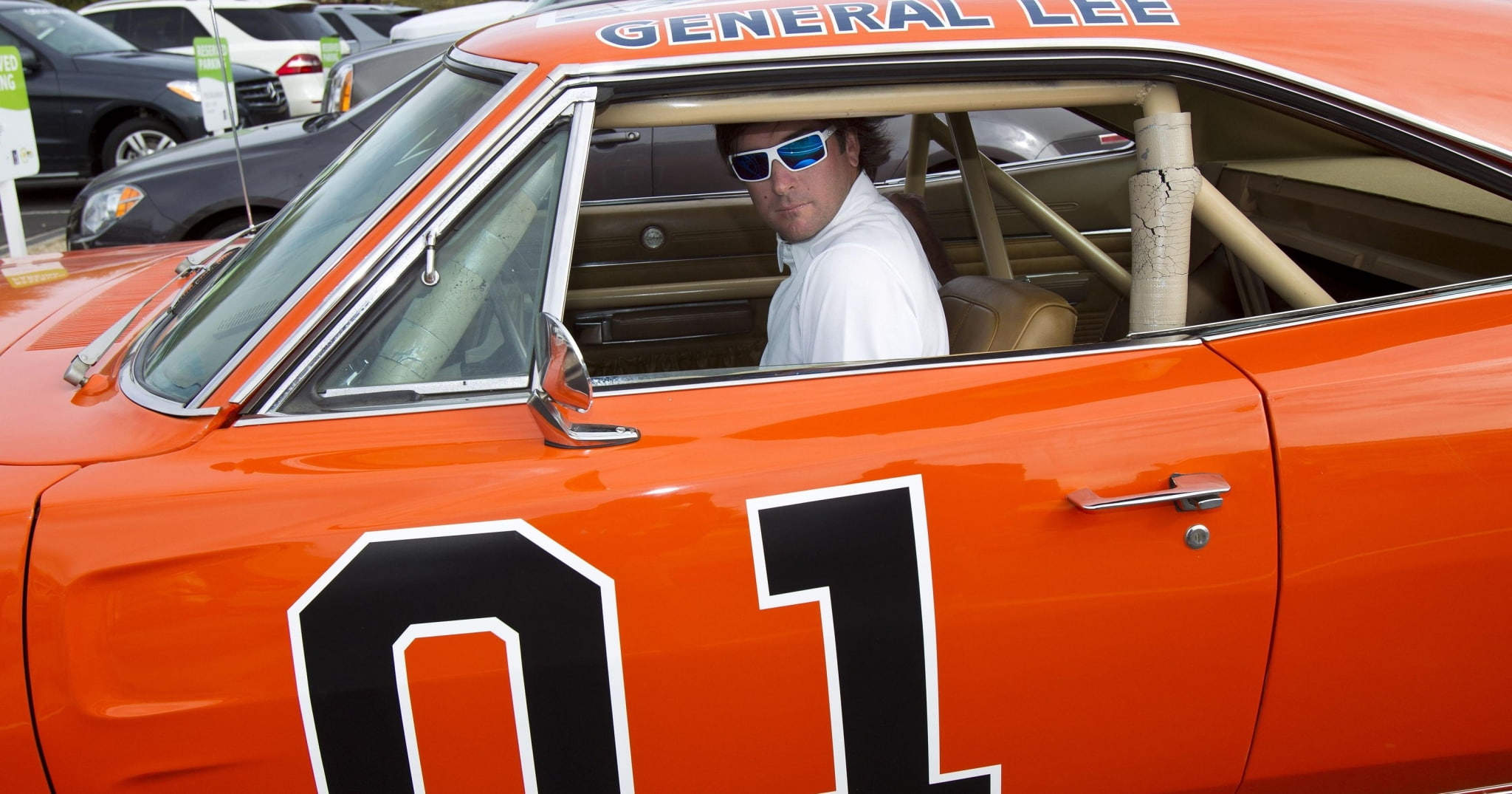 window, day, outdoors, portrait, headshot, car, looking, transportation, mature men, land vehicle, occupation, orange color, confederate flag   desktop, HD Wallpaper