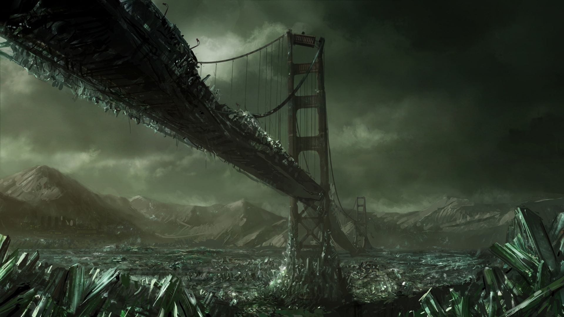 bridges, Command And Conquer, hd, x, art, tiberium, architecture, gate, 1080P, golden, industrial, apocalypse, conquer, command, wallpa, gdi, bridge, HD Wallpaper