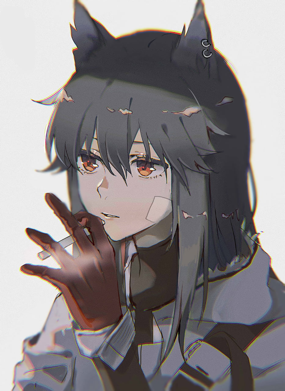 720P, anime girls, Lococo, Texas (Arknights), Arknights, anime, portrait display, Phone HD Wallpaper