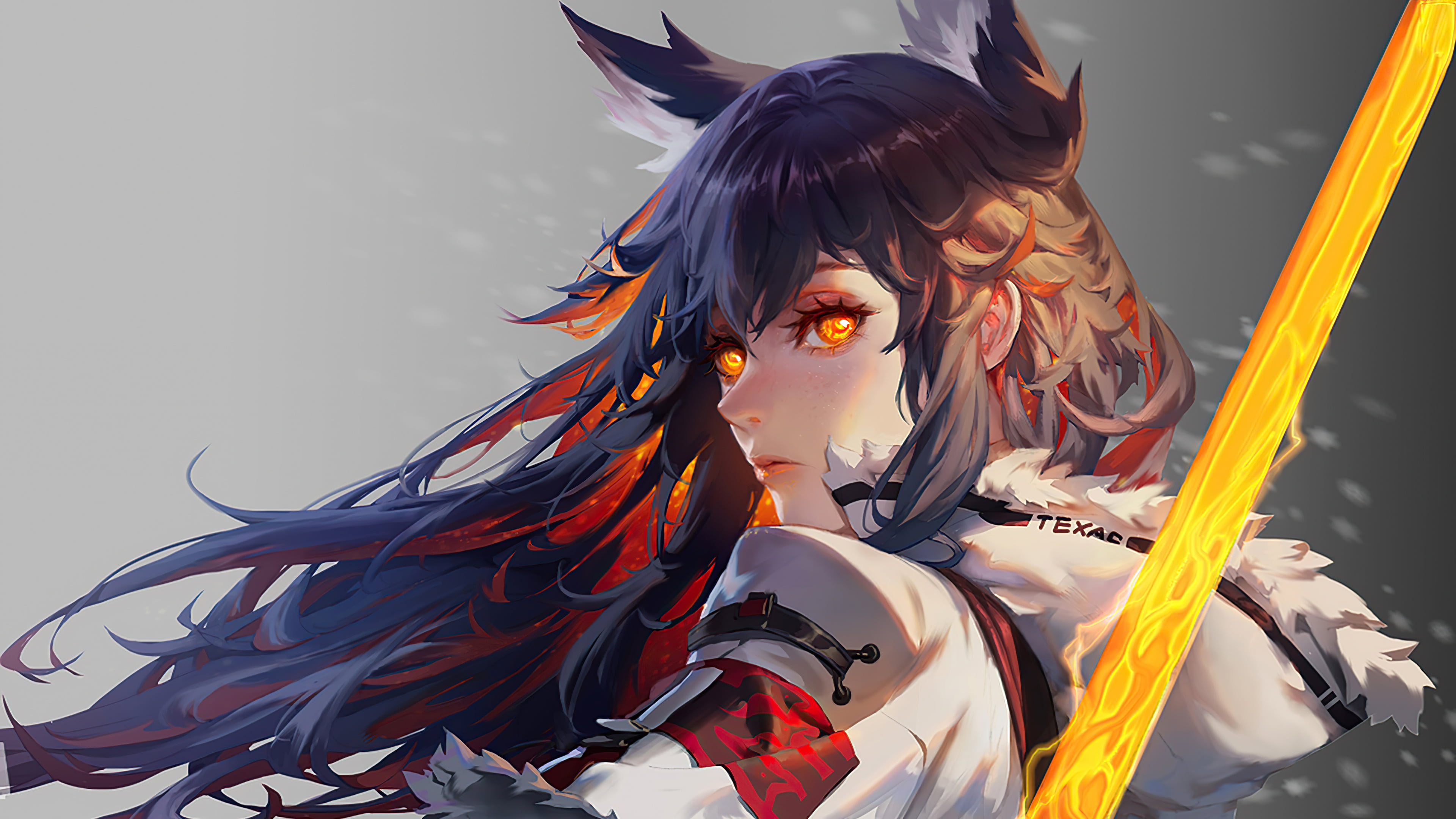 anime, Texas (Arknights), Arknights, anime girls, TrainHB, 4K, HD Wallpaper