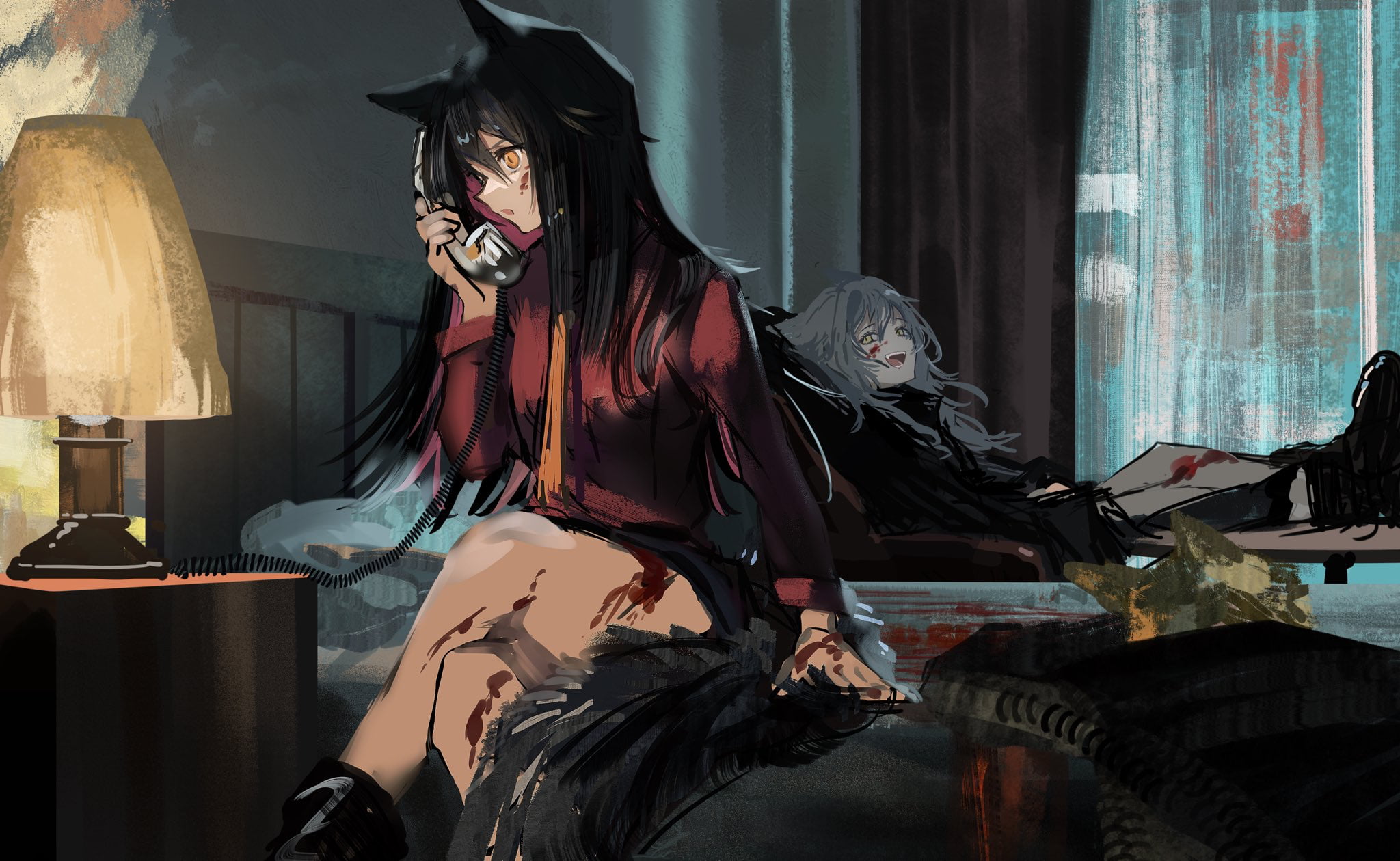 1080P, Texas (Arknights), anime girls, Arknights, gigzagu123, HD Wallpaper