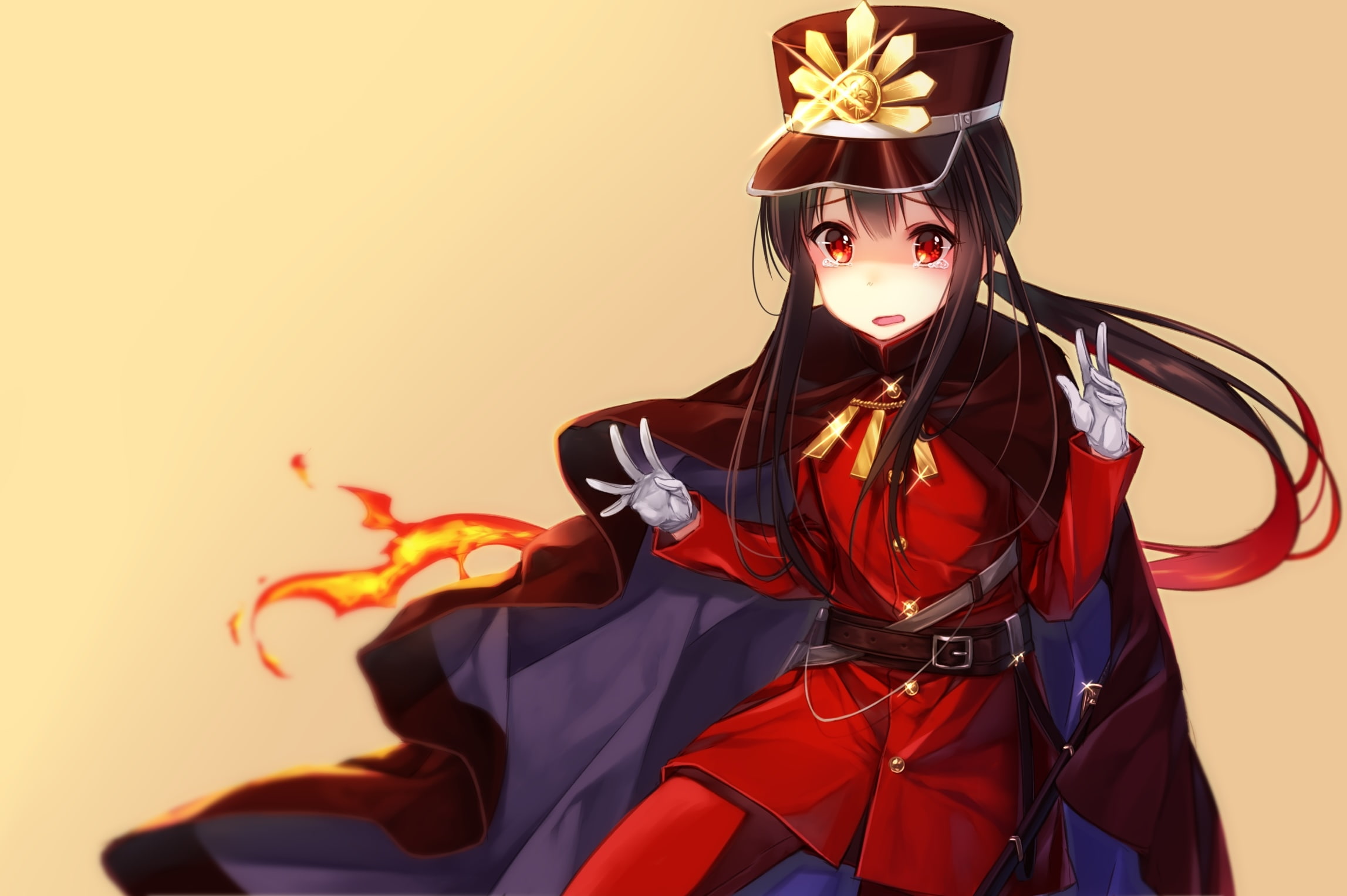 colored background, majin archer, yellow, wall - building feature, obscured face, fate grand order, Anime, portrait, studio shot, tears, hairstyle, women, HD Wallpaper