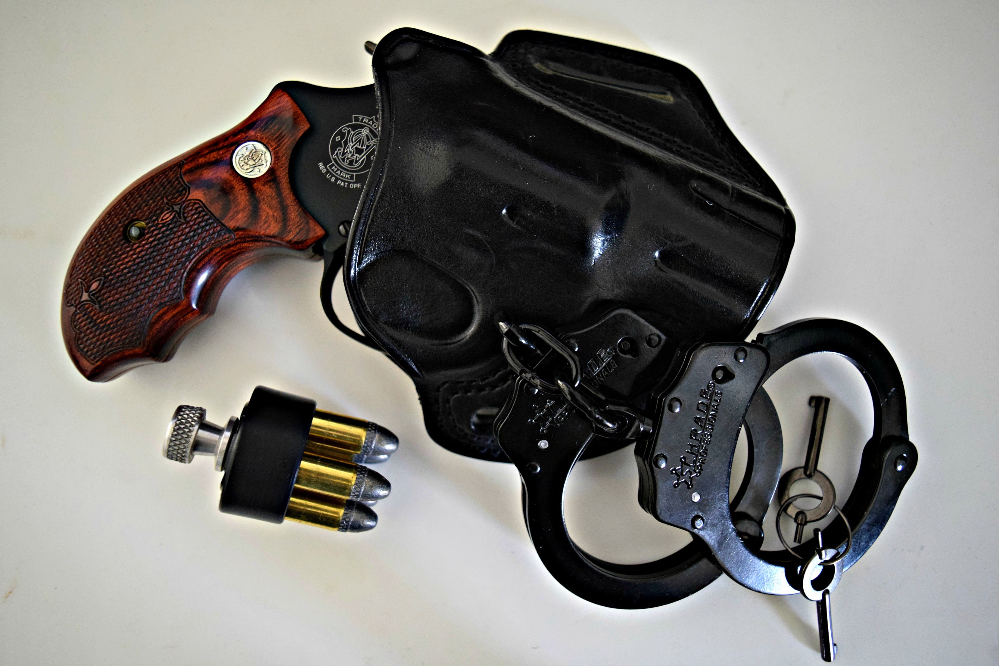 holster, revolver, weapons, Colt, cartridges, 2K, HD Wallpaper