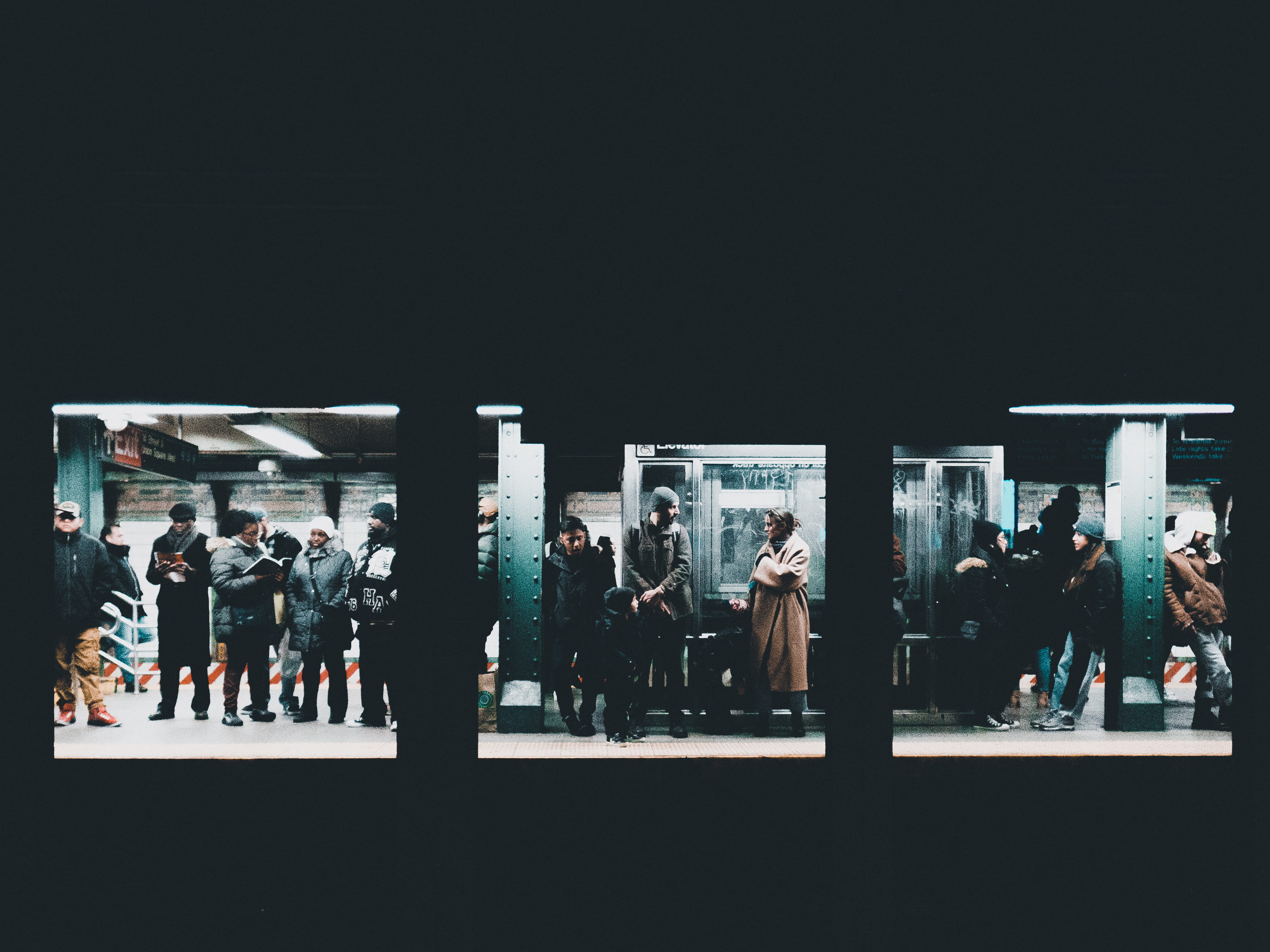 catwalk - stage, men, large group of people, city, train, waiting, group of people, 4K, young men, adult, women, people, night, architecture, arts culture and entertainment, HD Wallpaper