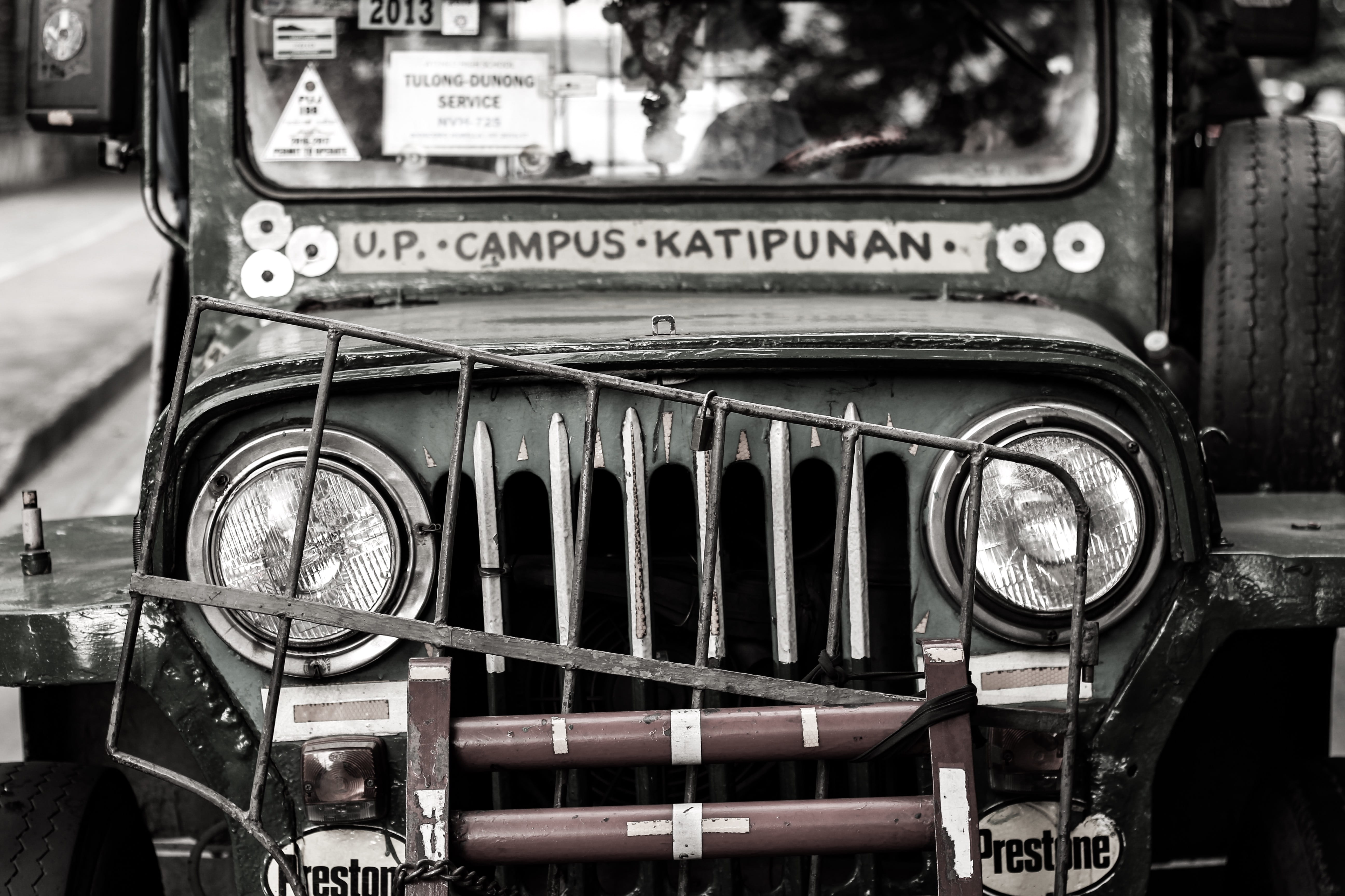 no people, close-up, headlight, black, metal, outdoors, text, retro styled, car, shop, jeep, license plate, van, vintage, old, abandoned, transportation, HD Wallpaper