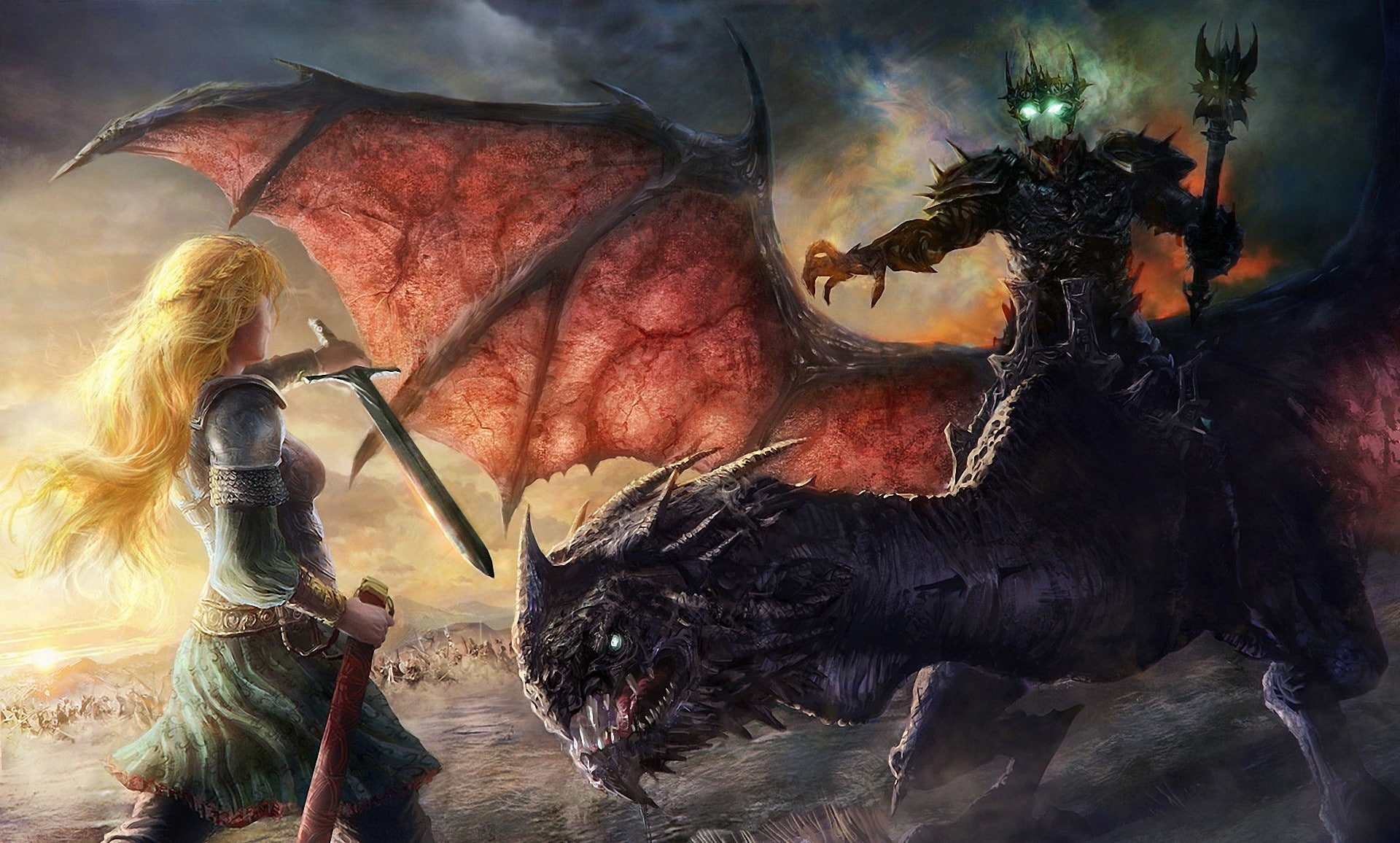 witchking of angmar owyn the lord of the rings artwork fantasy art, 1080P, HD Wallpaper