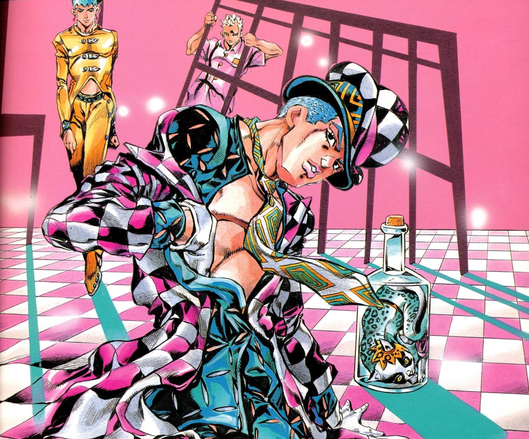 720P, Jojos Bizarre Adventure, Yoshikage Kira, Rohan Kishibe, Anime, HD Wallpaper