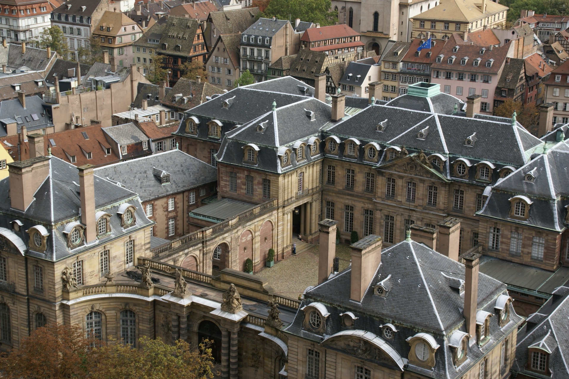 palais, window, alsace, ancient, built structure, famous, structure, building exterior, france, castle, high angle view, no people, old, strasbourg, the past, HD Wallpaper