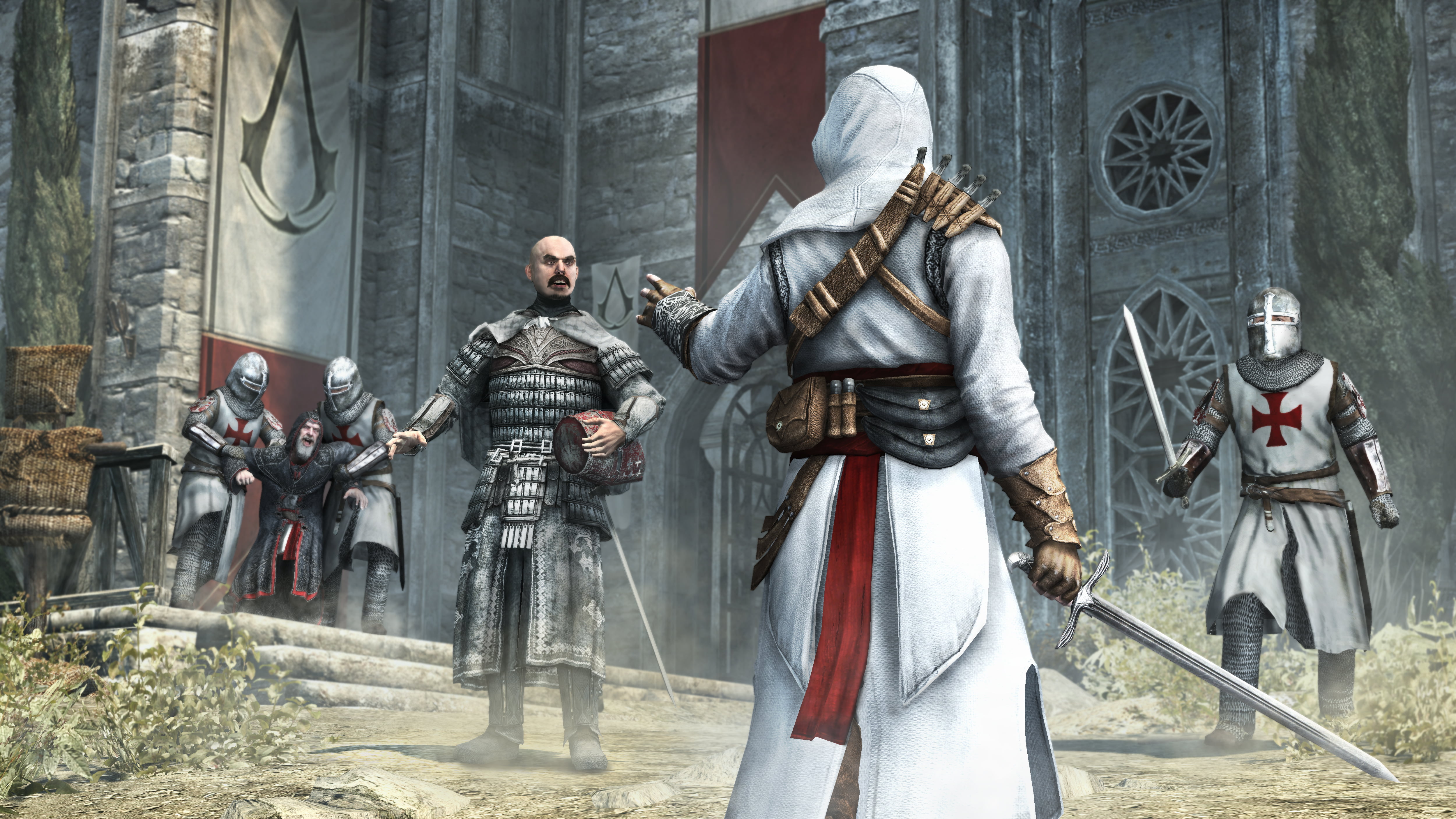 fighting, axe, the Crusades, sword, history, suit of Armor, day, the Templars, men, knight - Person, Altair, aggression, concepts And Ideas, spirituality, HD Wallpaper