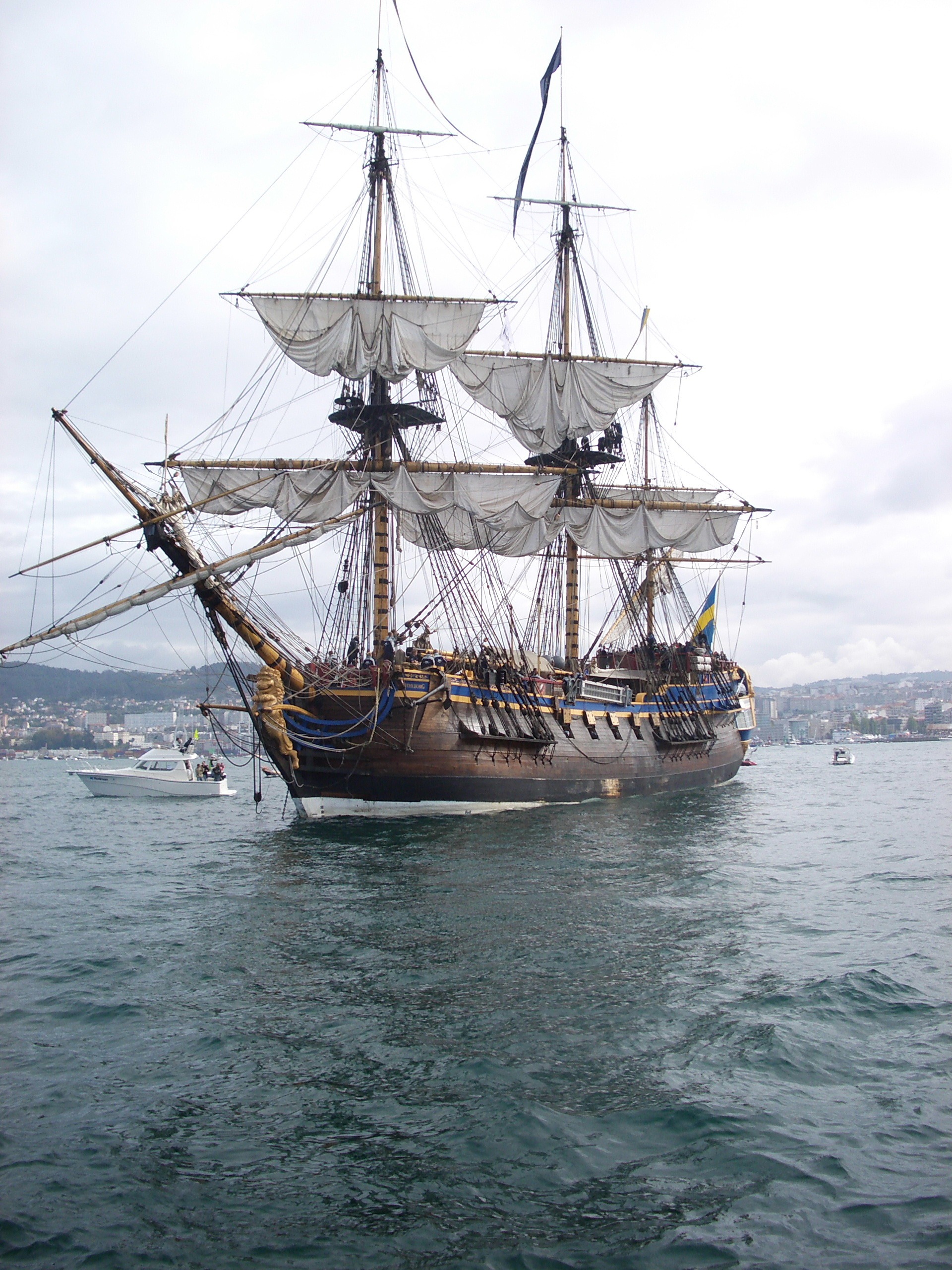 day, vigo, sailboat, travel, mast, tall Ship, mode of transportation, volvo ocean race, sailing Ship, sailing, outdoors, moored, nautical Vessel, sky, cloud - sky, Phone HD Wallpaper