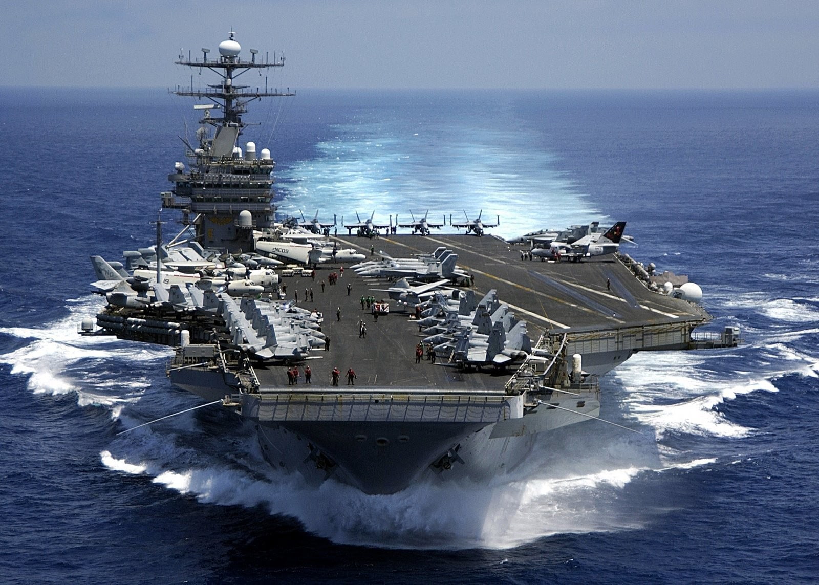 ship, nautical vessel, on the move, water, military, aerospace industry, motion, navy, 720P, horizon over water, freight transportation, mode of transportation, HD Wallpaper