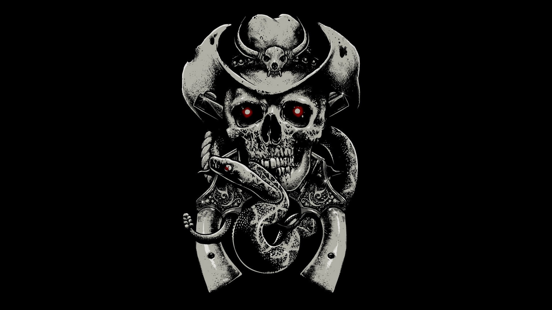 human representation, copy space, backgrounds, people, fear, silver colored, skull, representation, human Skeleton, revolvers, black Background, human Skull, HD Wallpaper