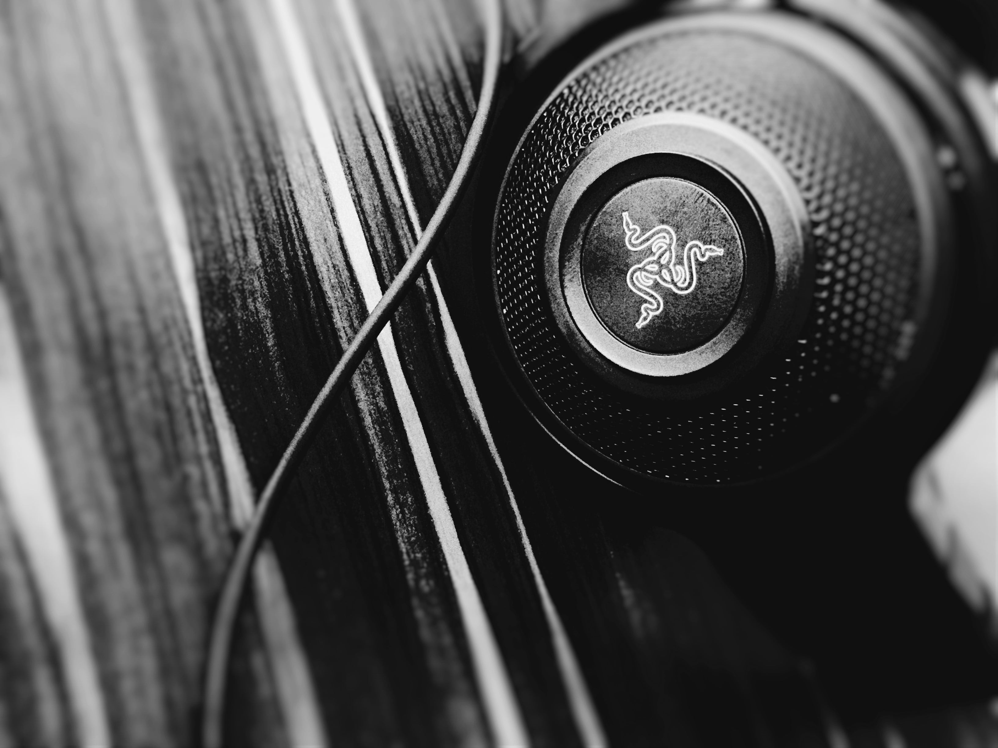 photography themes, technology, single object, razer, shape, monochrome, still life, blurred, camera - photographic equipment, 2K, no people, focus on foreground, HD Wallpaper