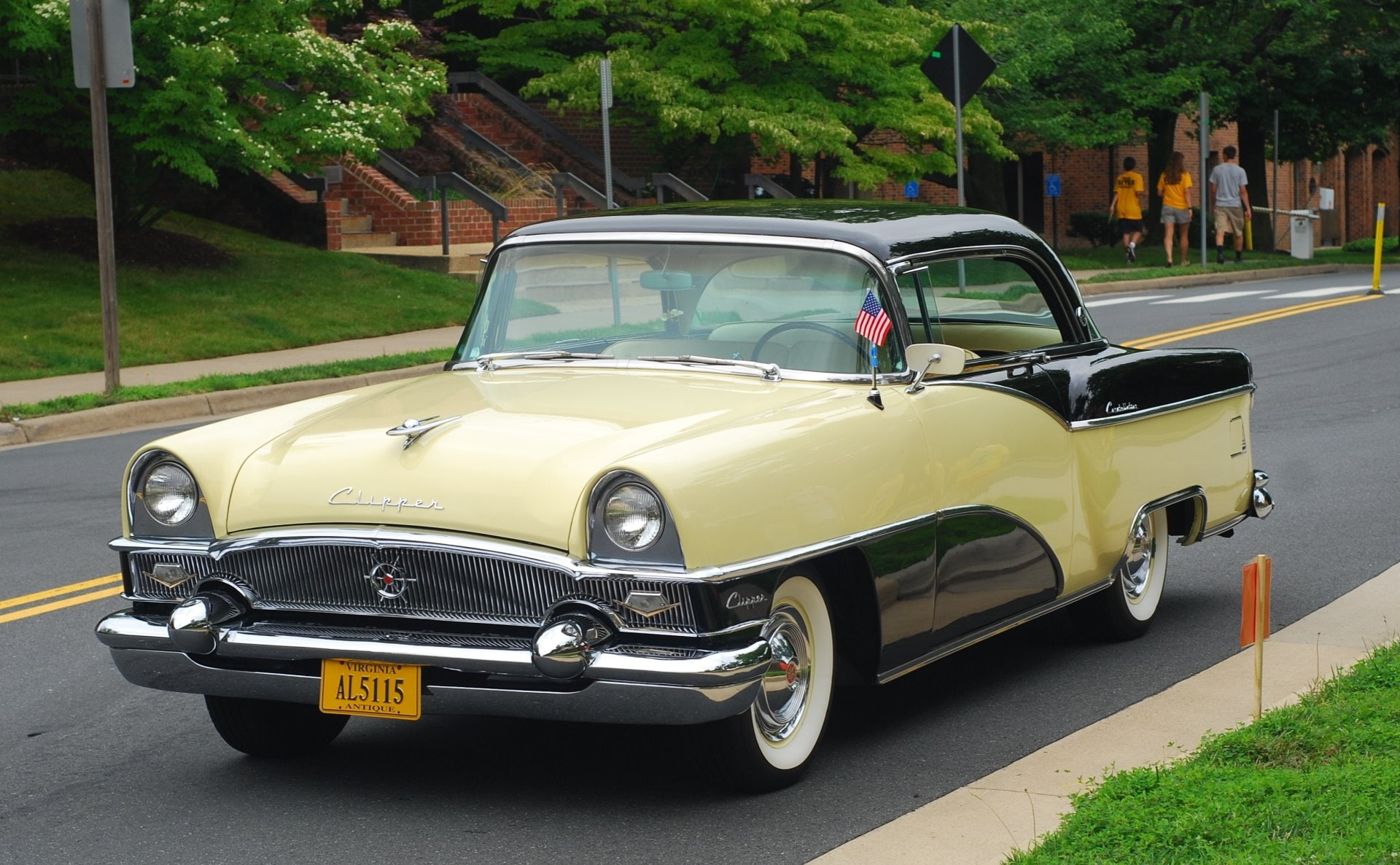 Packard Clipper, Old Car, Car, Yellow Car, 1080P, Vintage Car, Packard, HD Wallpaper