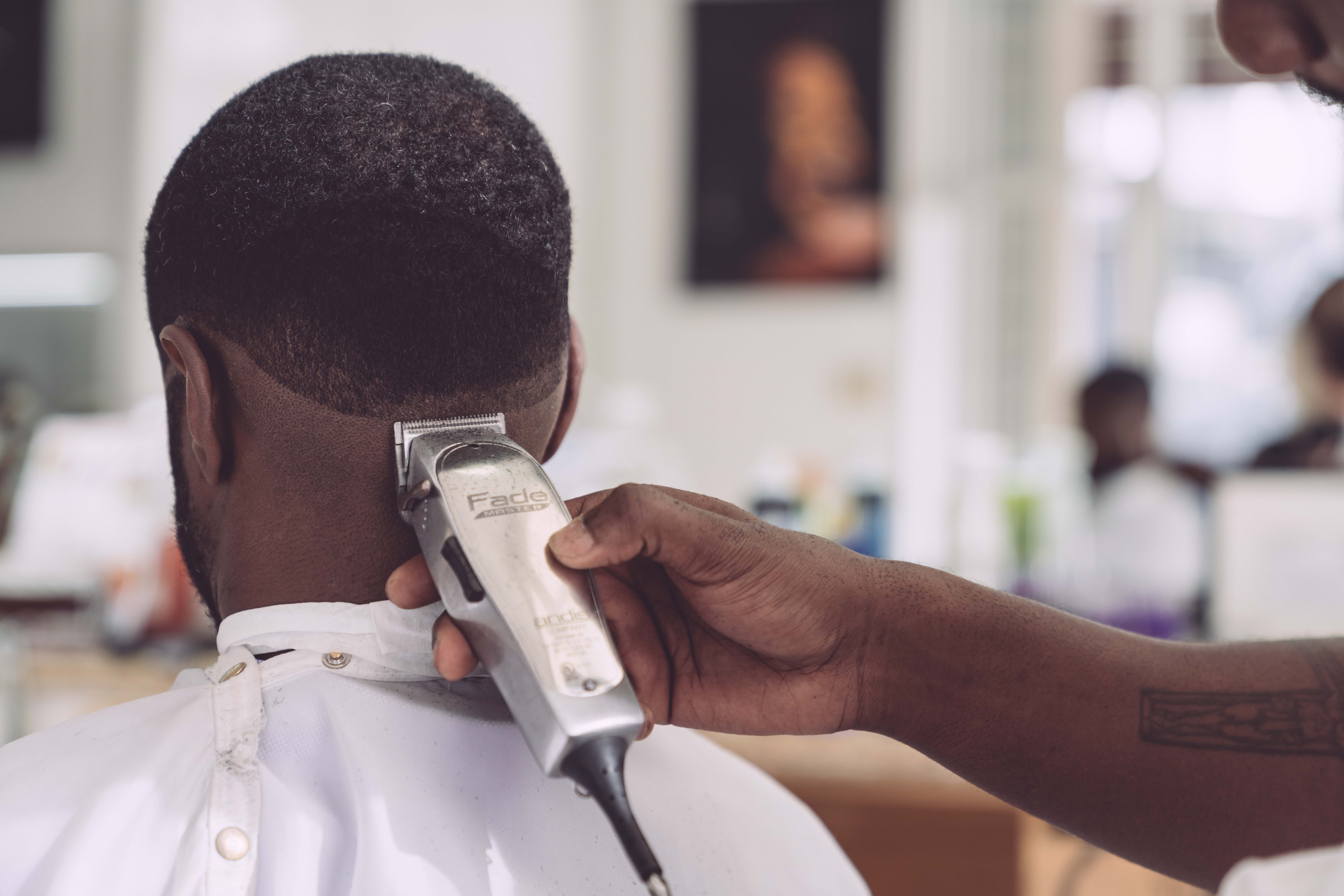 men, cutting, focus on foreground, people, business, hairline, hairdresser, unrecognizable person, young adult, young men, close-up, rear view, barber shop, HD Wallpaper