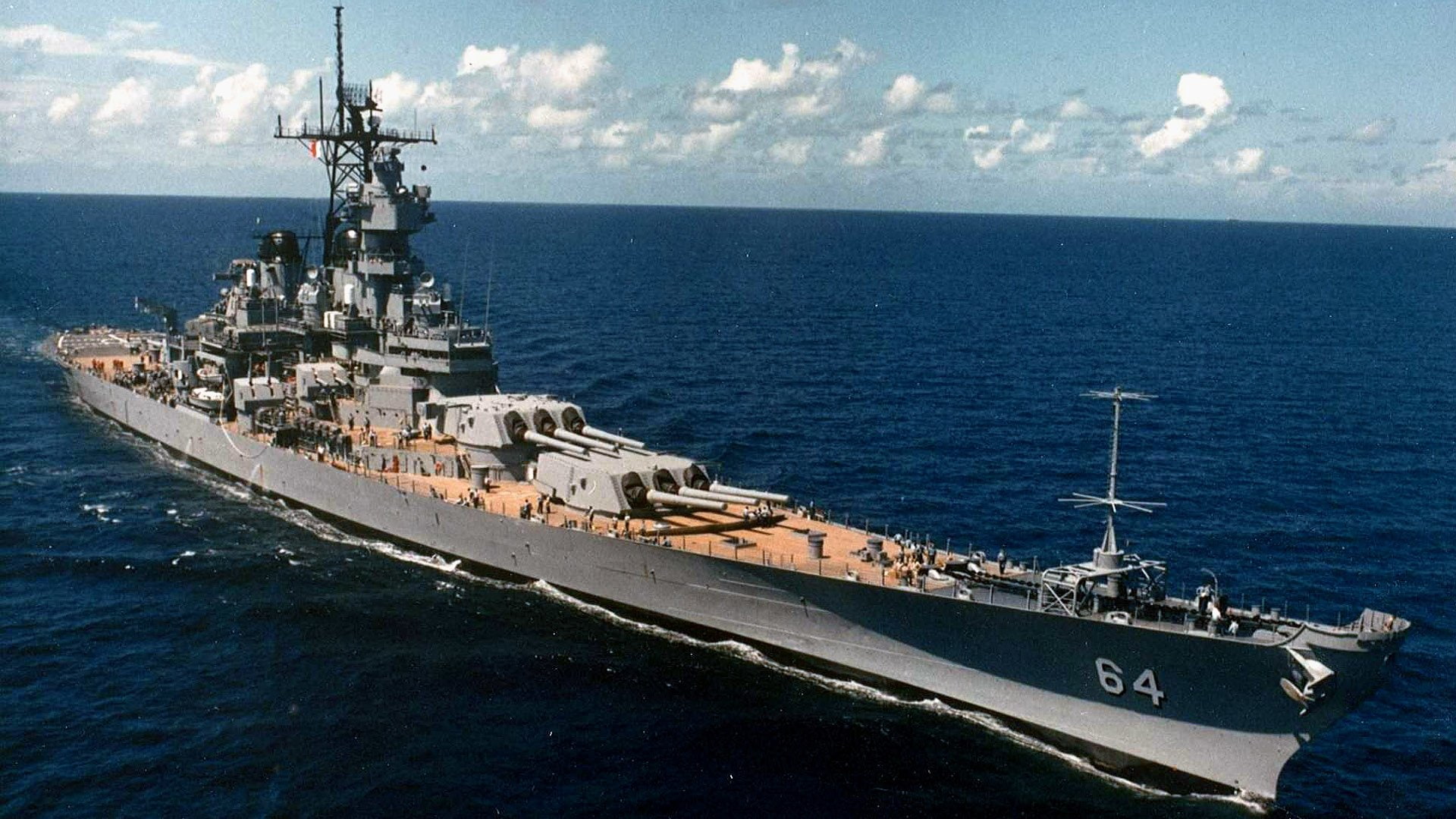 Warships, USS Wisconsin (BB-64), Warship, 1080P, Battleship, HD Wallpaper