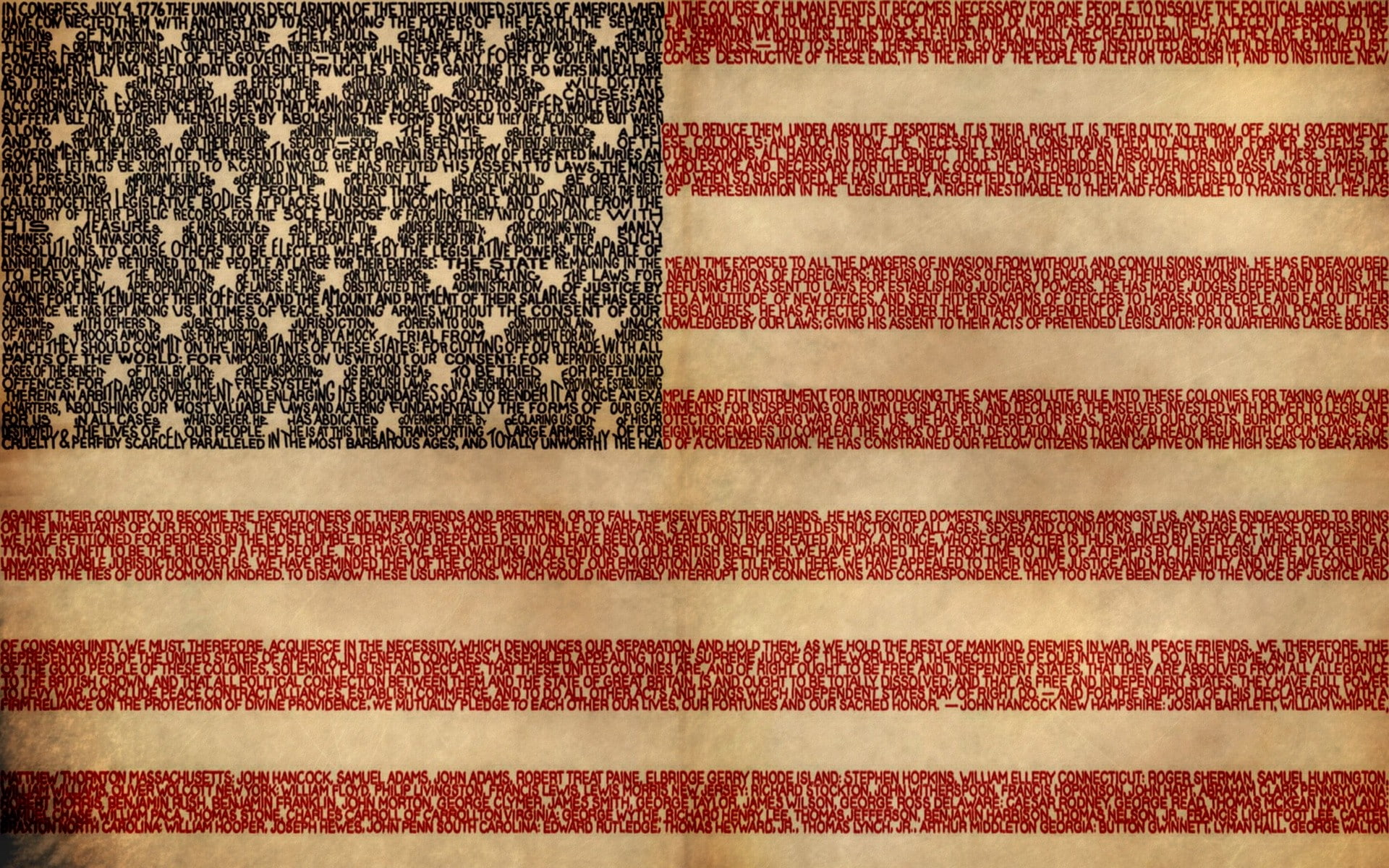 American flag, flag, typography, 1080P, USA, HD Wallpaper