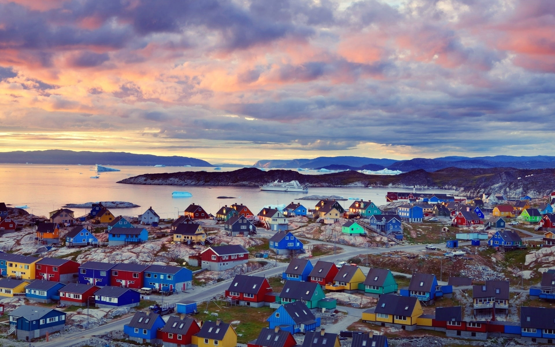 Greenland, 1080P, 1920x1200, houses, scenery, HD Wallpaper