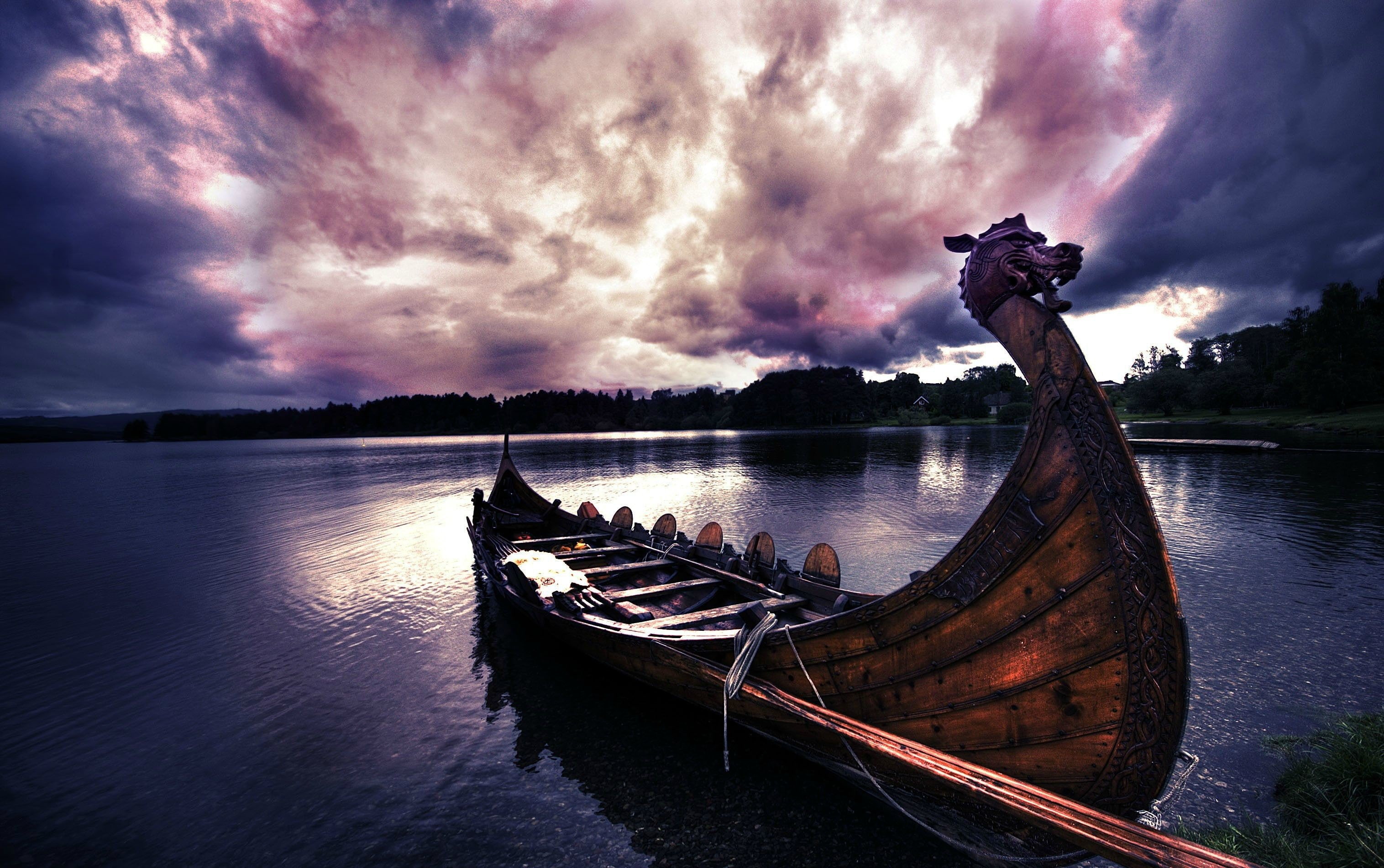 2K, Longships, Vikings, HD Wallpaper